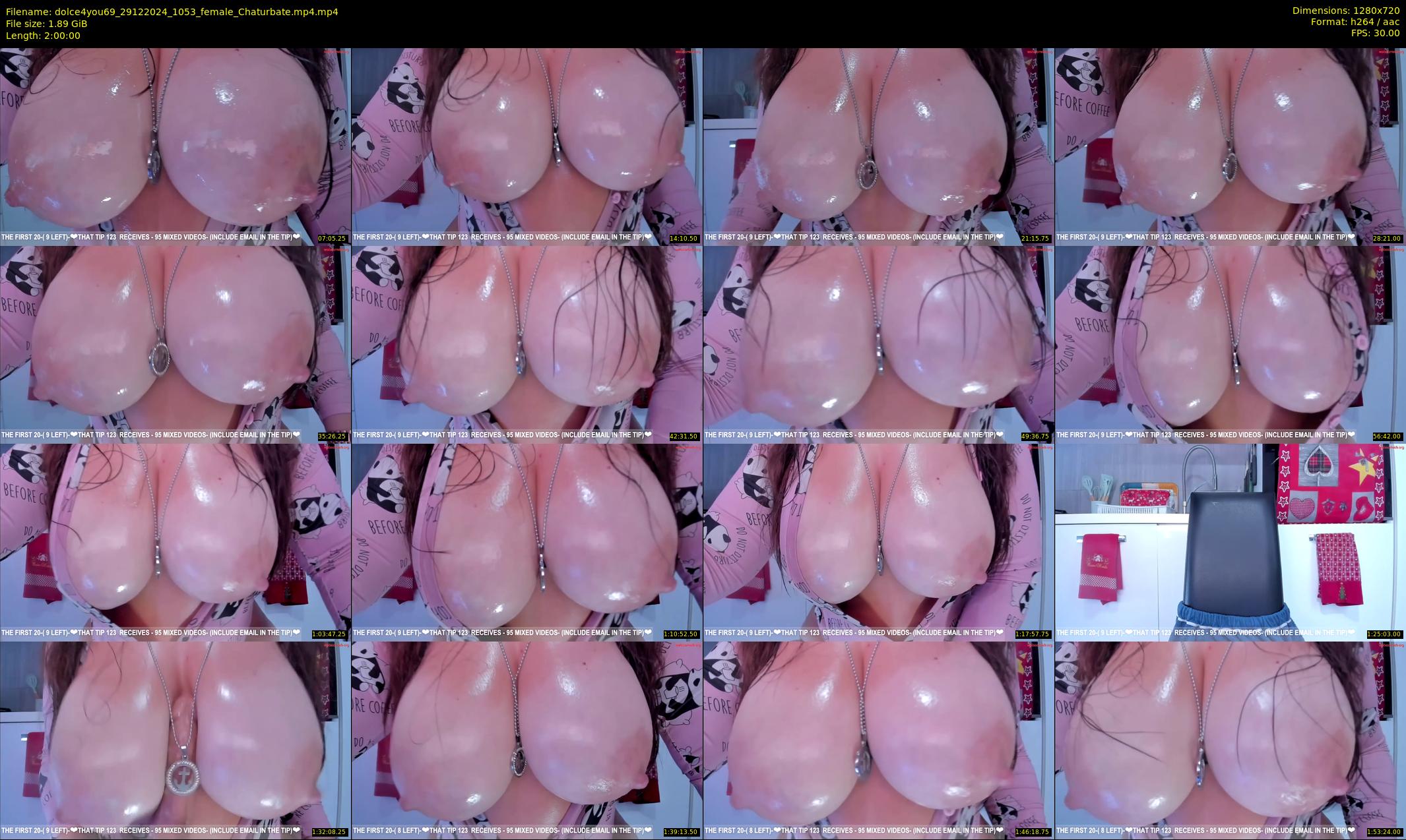 dolce4you69 — 120 minute Chaturbate female cam show recording, 720p, Dec 29, 2024