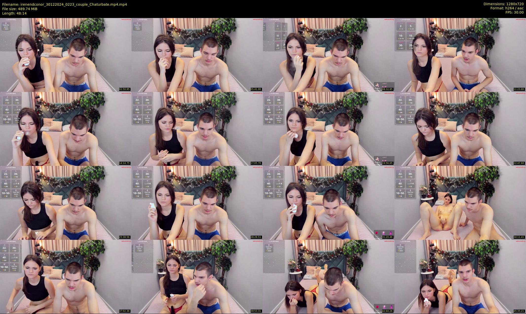 irenendconor — 49 minute Chaturbate couple cam show recording, 720p, Dec 30, 2024