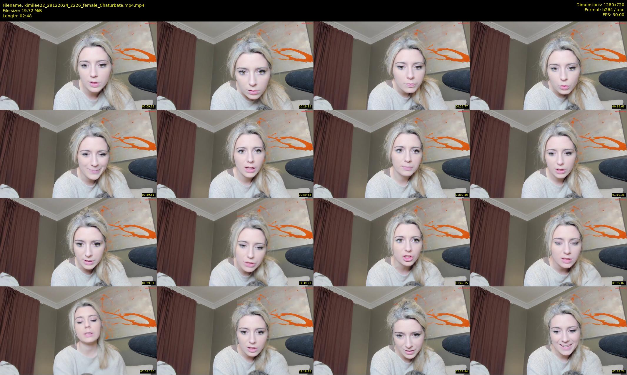 kimilee22 — 3 minute Chaturbate female cam show recording, 720p, Dec 29, 2024