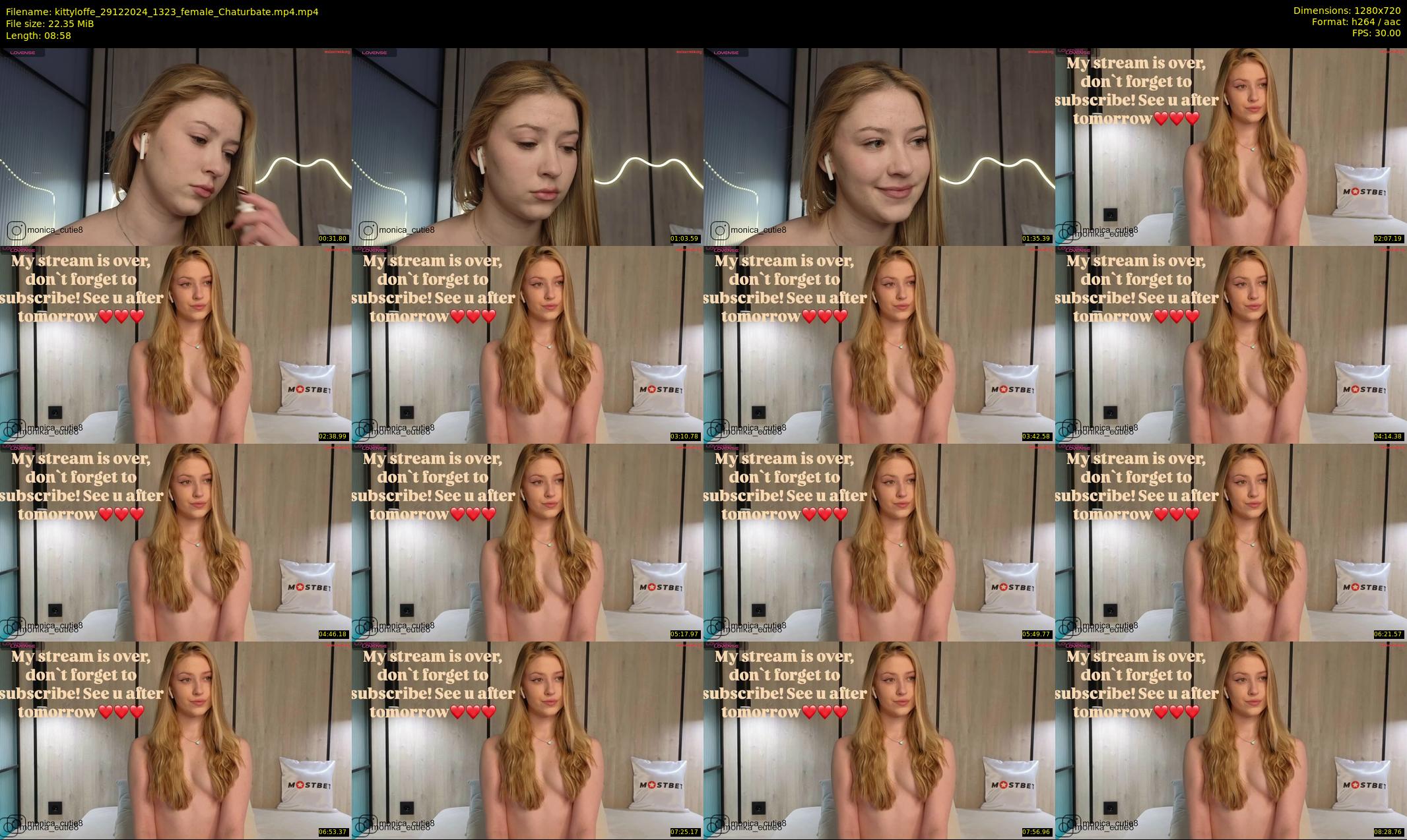 kittyloffe — 9 minute Chaturbate female cam show recording, 720p, Dec 29, 2024