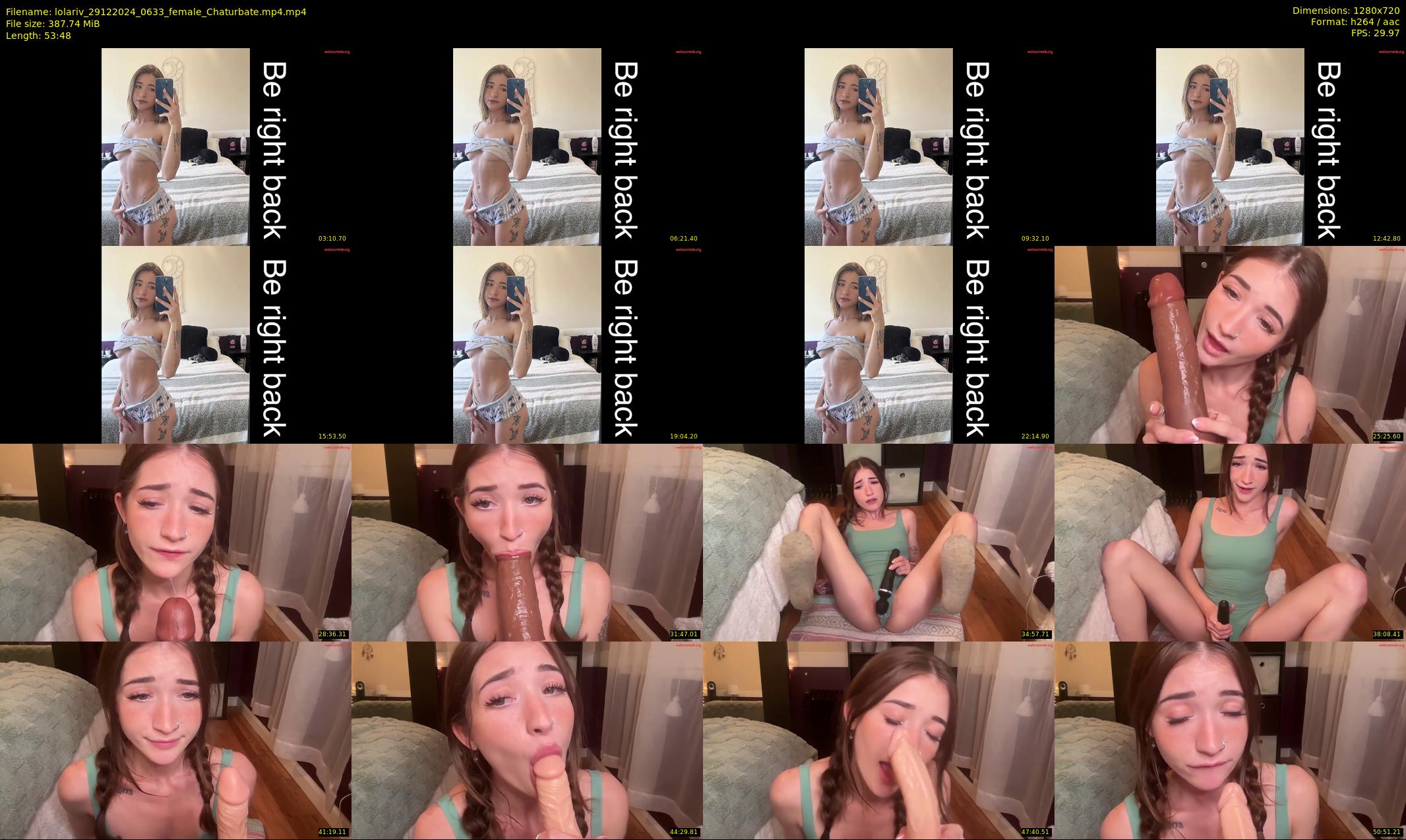 lolariv — 54 minute Chaturbate female cam show recording, 720p, Dec 29, 2024
