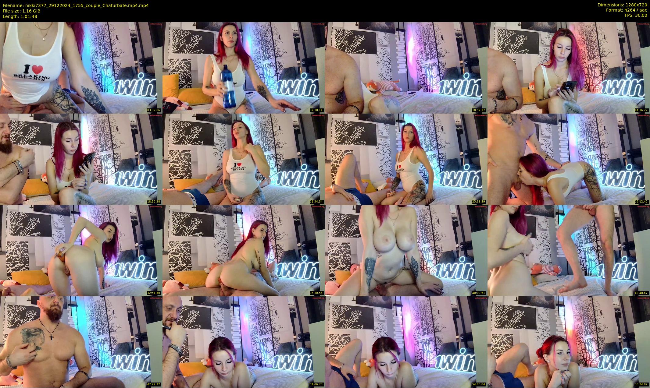 nikki7377 — 62 minute Chaturbate couple cam show recording, 720p, Dec 29, 2024
