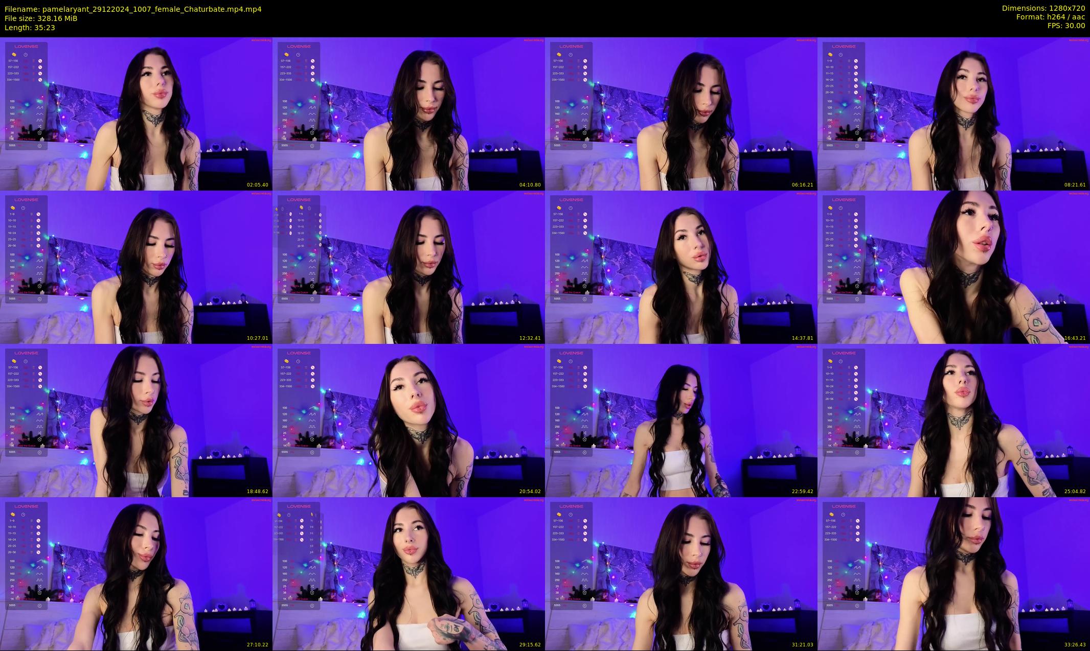 pamelaryant — 36 minute Chaturbate female cam show recording, 720p, Dec 29, 2024
