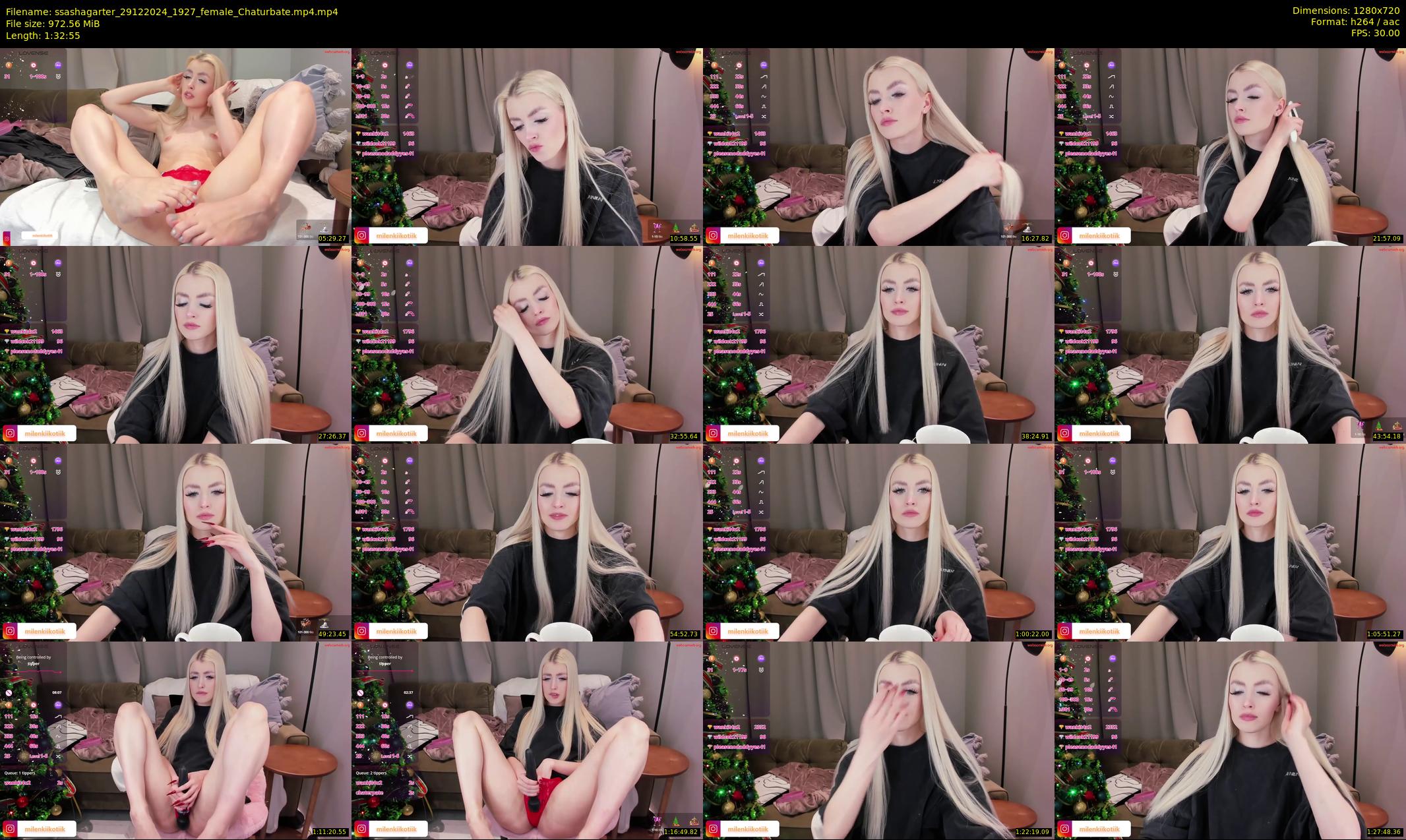 ssashagarter — 93 minute Chaturbate female cam show recording, 720p, Dec 29, 2024