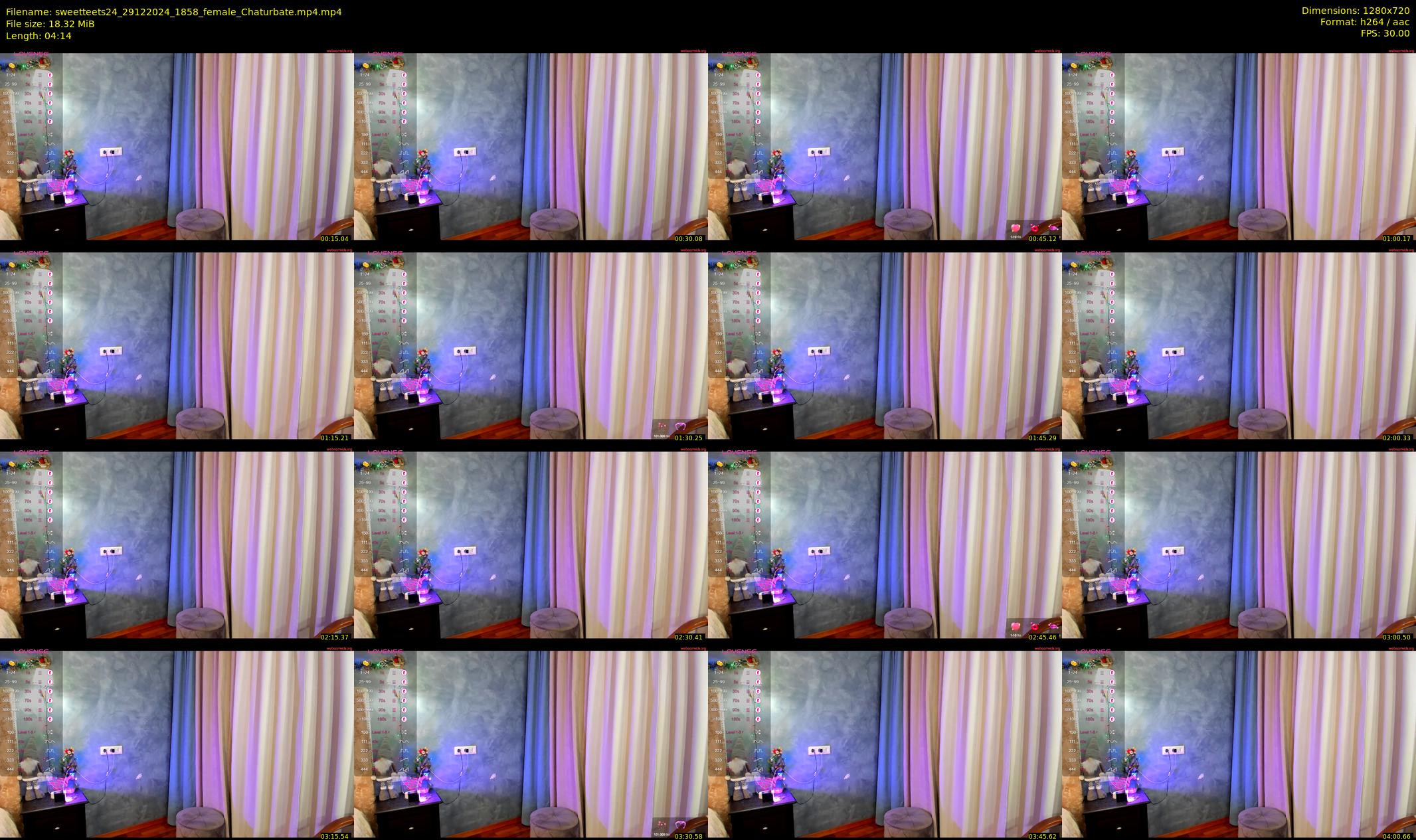 sweetteets24 — 5 minute Chaturbate female cam show recording, 720p, Dec 29, 2024