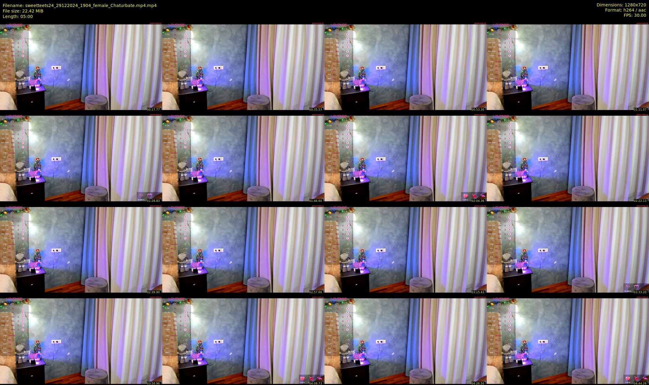 sweetteets24 — 5 minute Chaturbate female cam show recording, 720p, Dec 29, 2024