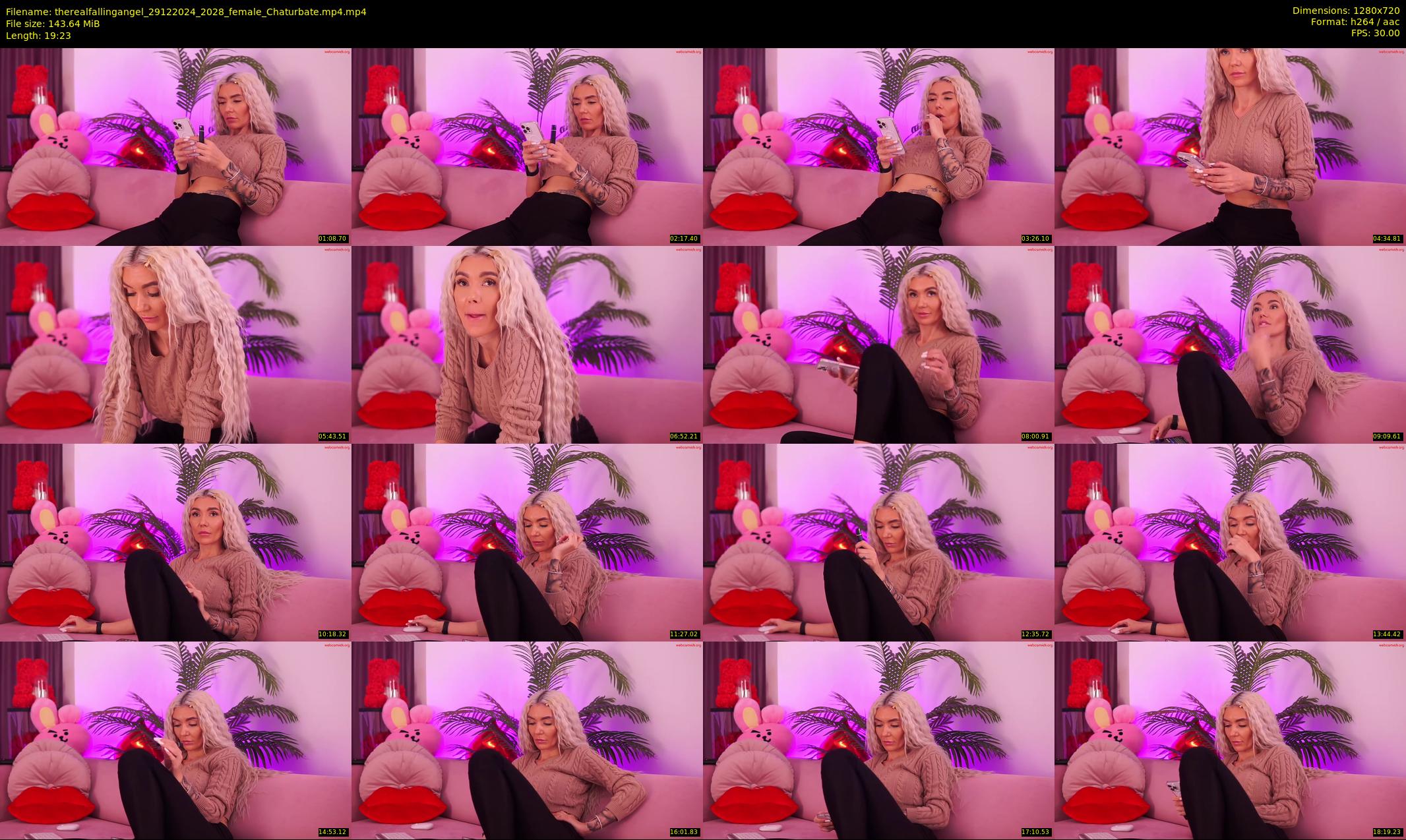 therealfallingangel — 20 minute Chaturbate female cam show recording, 720p, Dec 29, 2024