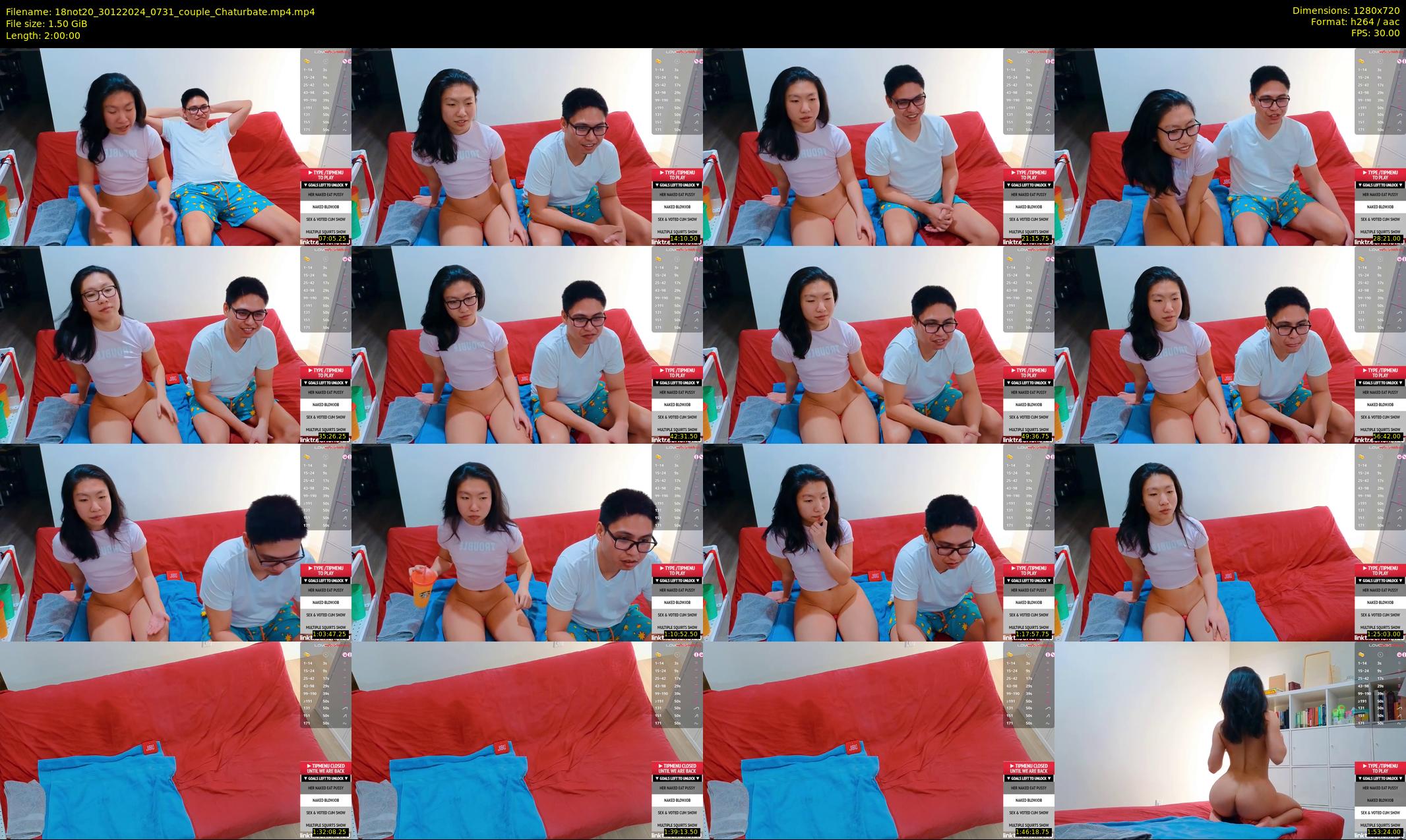 18not20 — 120 minute Chaturbate couple cam show recording, 720p, Dec 30, 2024