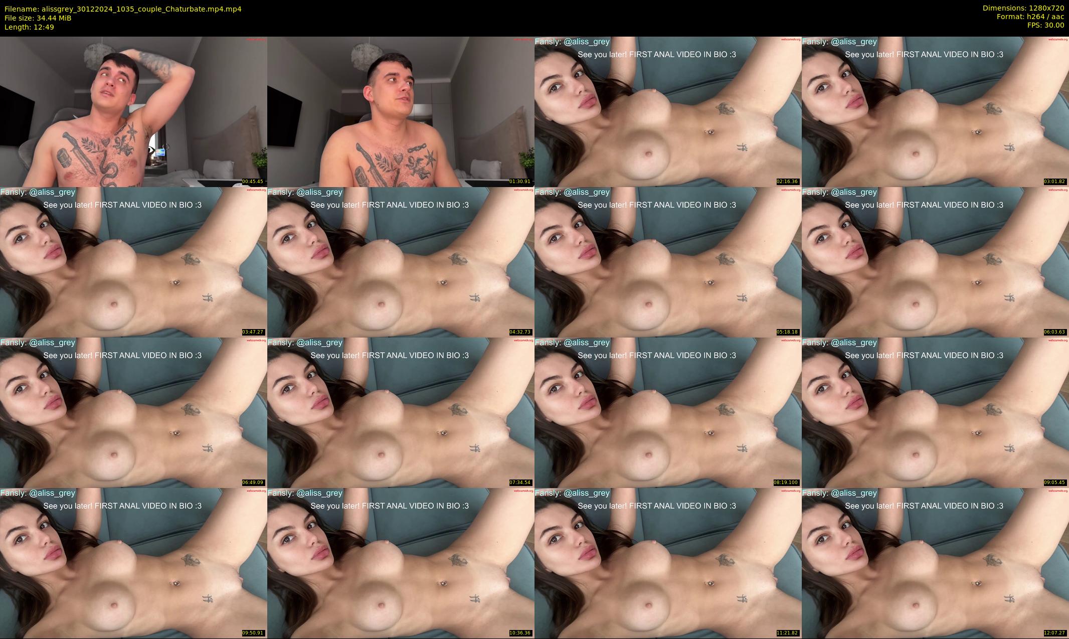 alissgrey — 13 minute Chaturbate couple cam show recording, 720p, Dec 30, 2024