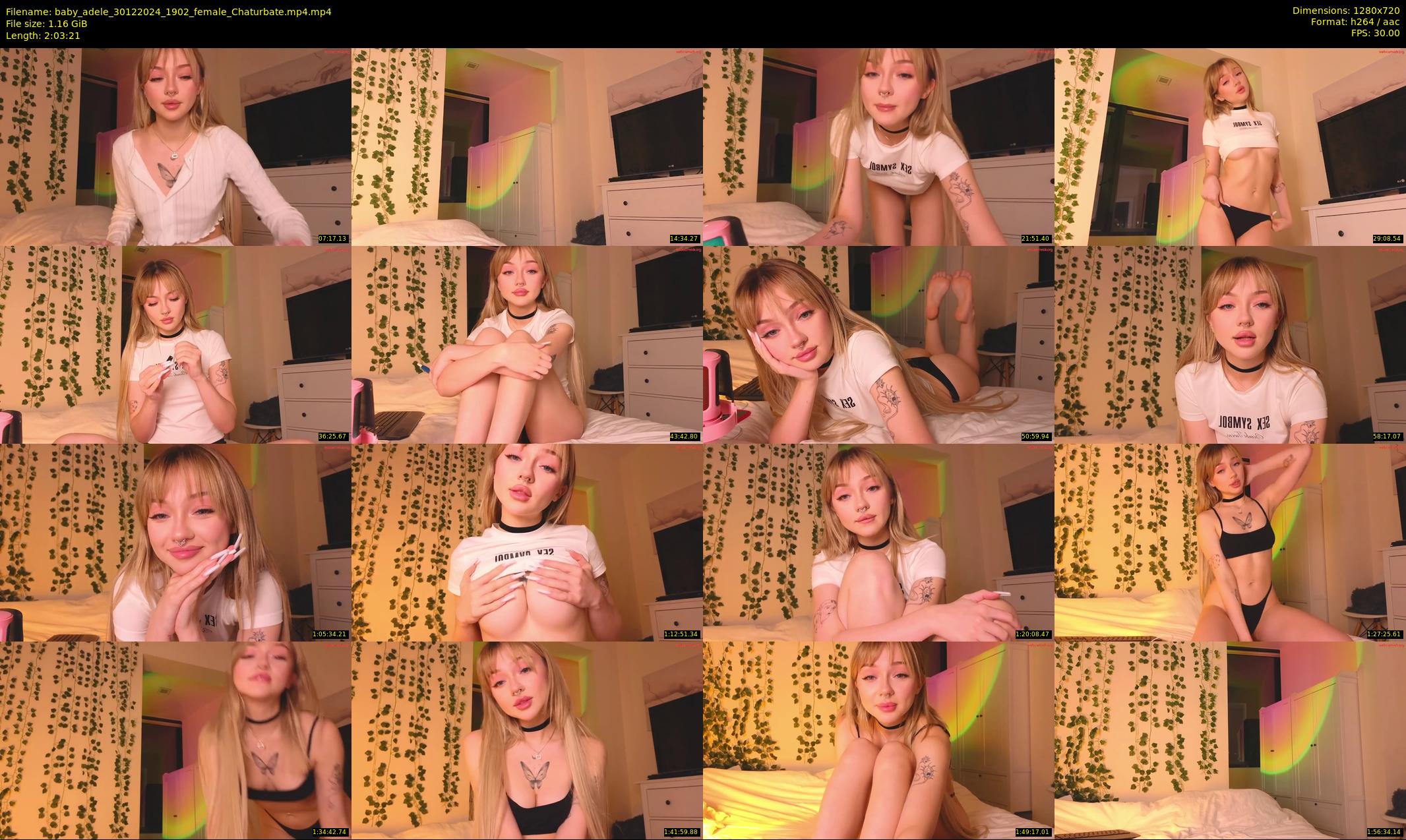 baby_adele — 124 minute Chaturbate female cam show recording, 720p, Dec 30, 2024