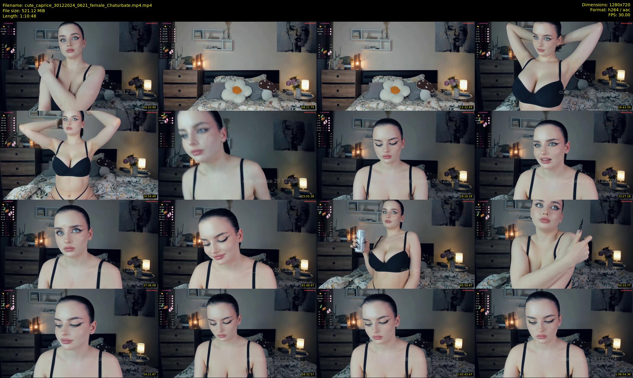 cute_caprice — 71 minute Chaturbate female cam show recording, 720p, Dec 30, 2024