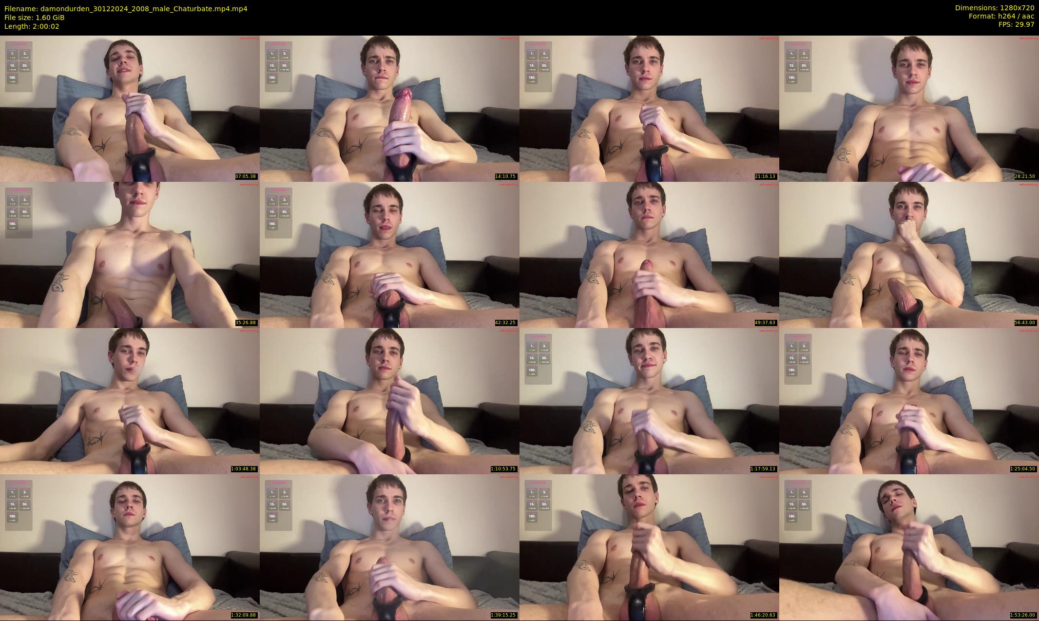 damondurden — 121 minute Chaturbate male cam show recording, 720p, Dec 30, 2024