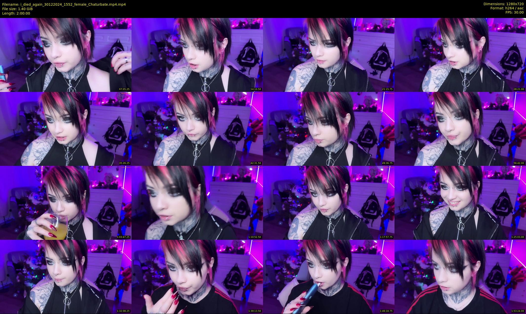 i_died_again — 120 minute Chaturbate female cam show recording, 720p, Dec 30, 2024