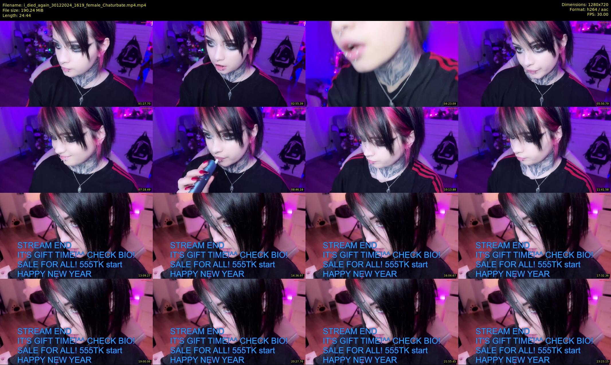 i_died_again — 25 minute Chaturbate female cam show recording, 720p, Dec 30, 2024