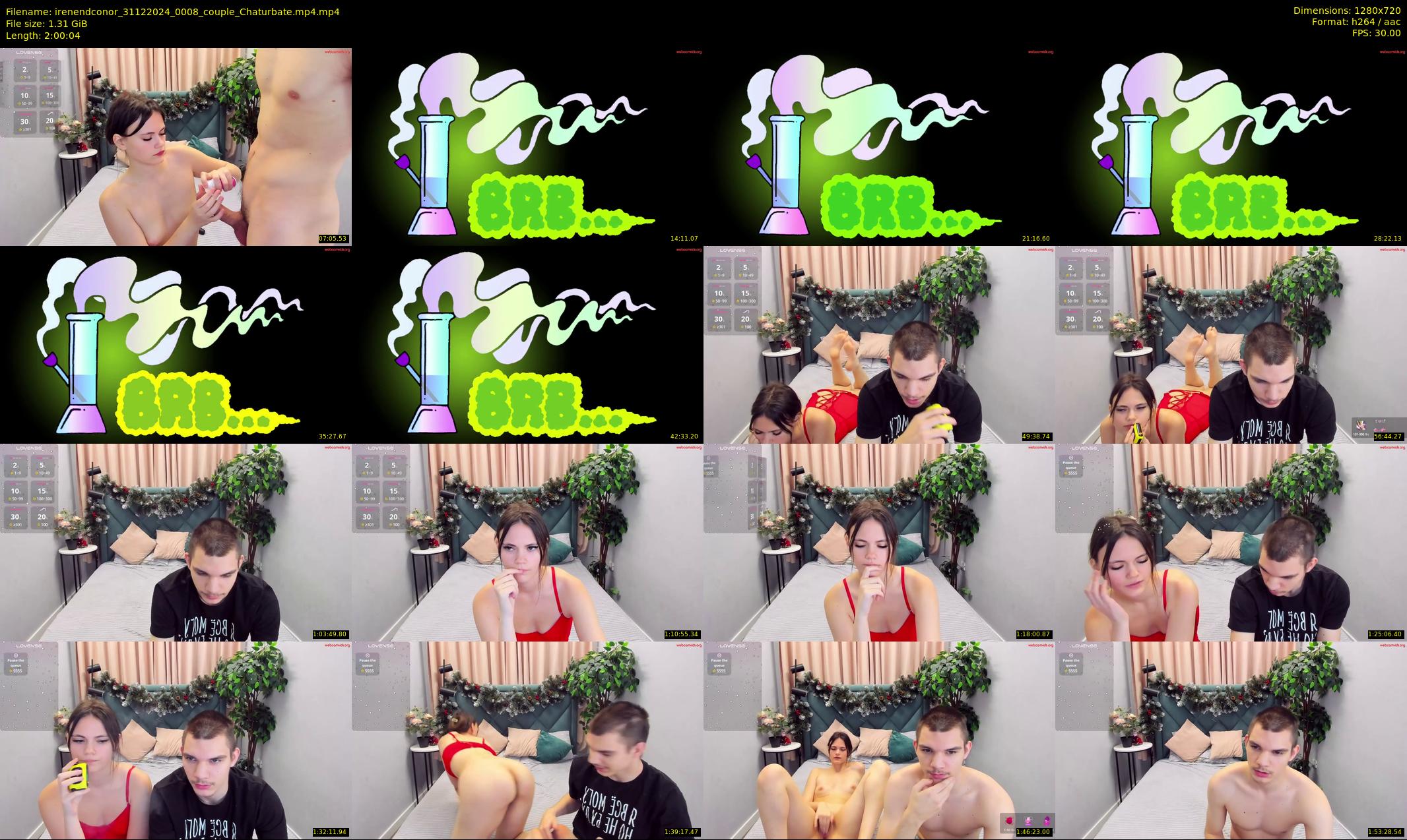 irenendconor — 121 minute Chaturbate couple cam show recording, 720p, Dec 31, 2024
