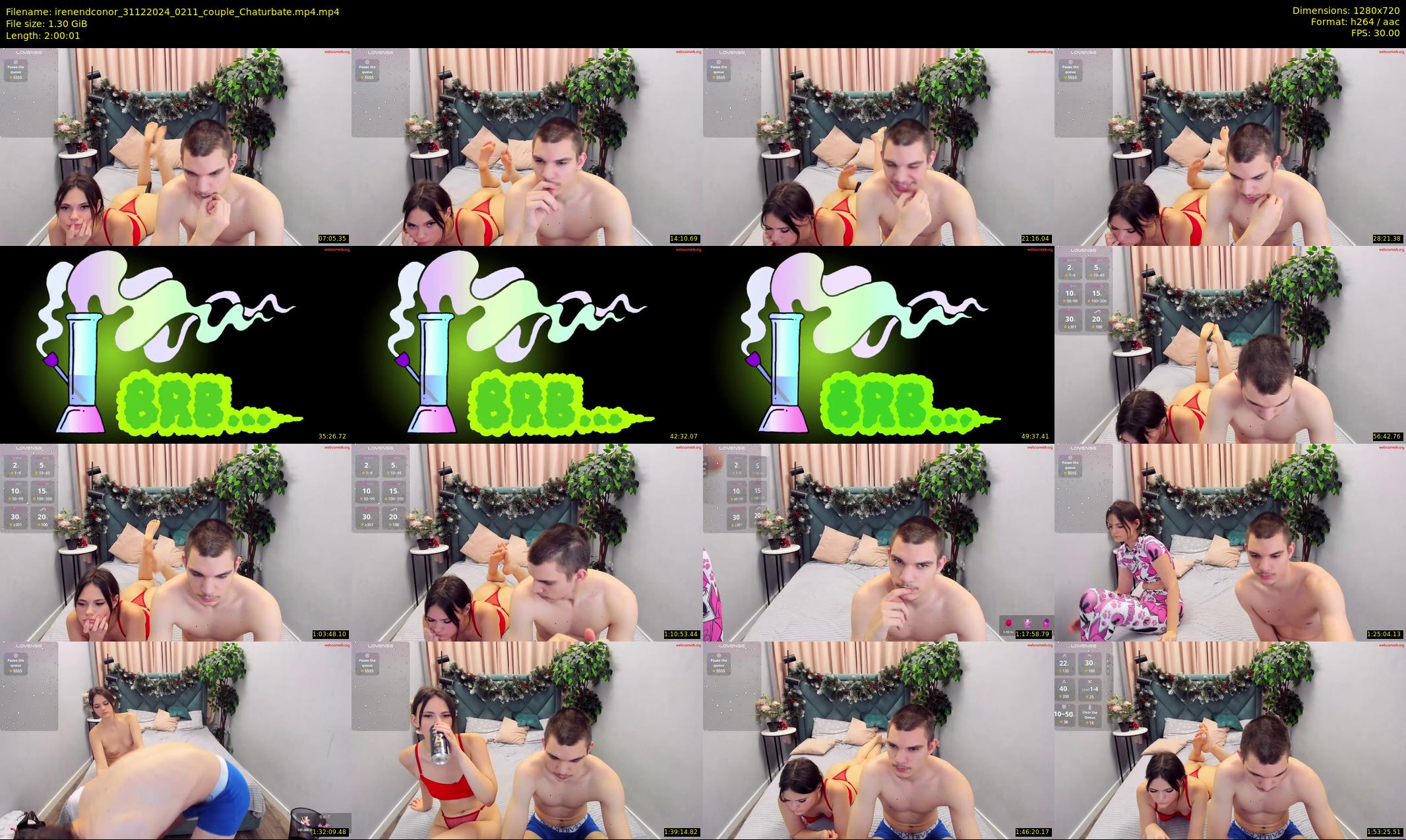 irenendconor — 121 minute Chaturbate couple cam show recording, 720p, Dec 31, 2024