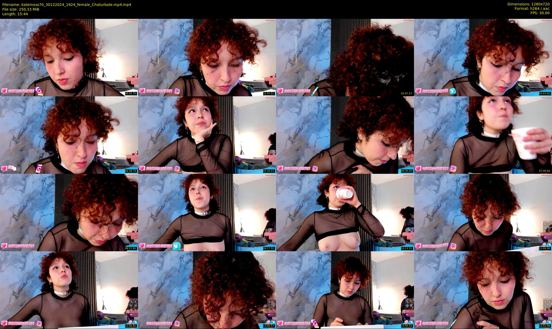 katemoss70 — 16 minute Chaturbate female cam show recording, 720p, Dec 30, 2024
