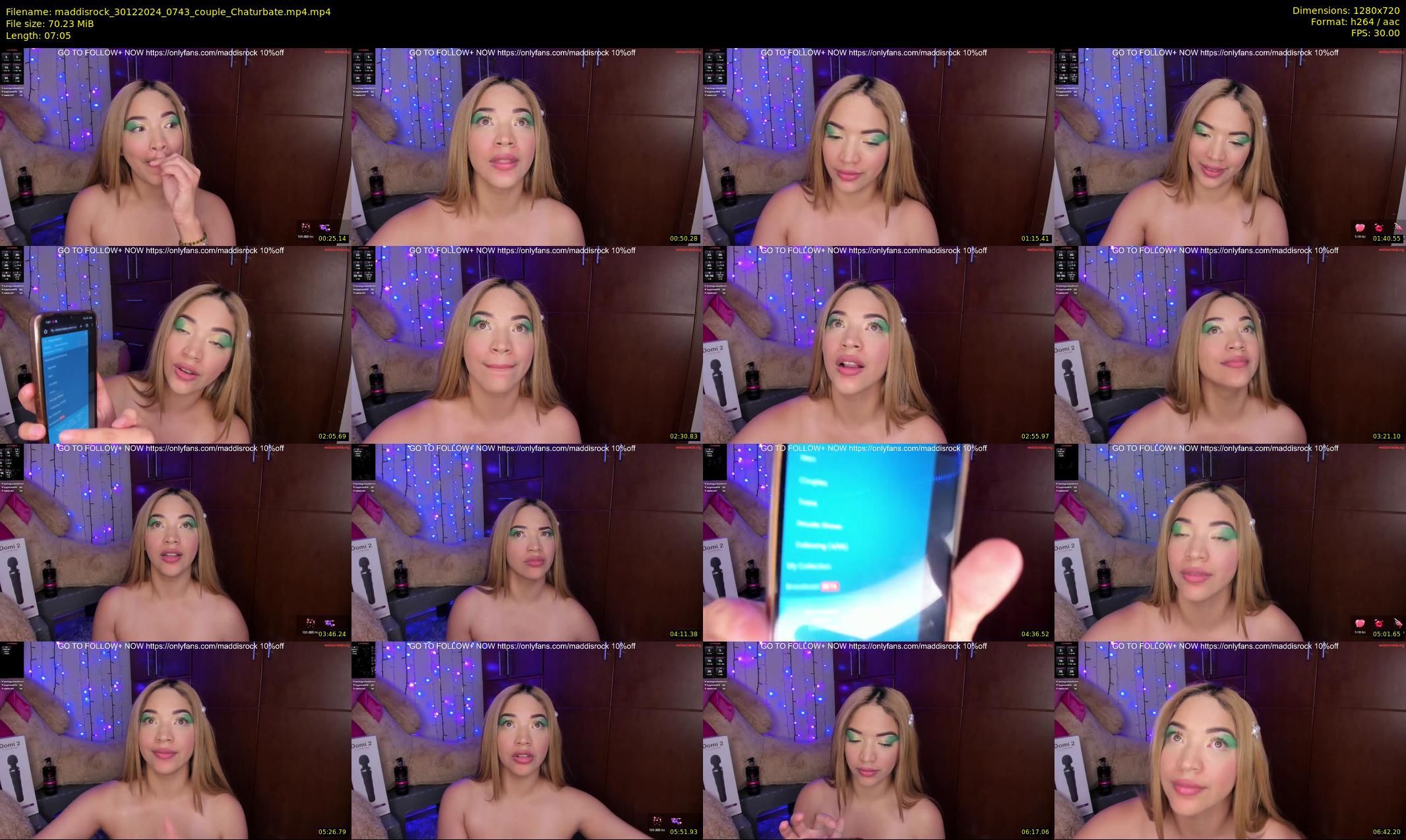 maddisrock — 8 minute Chaturbate couple cam show recording, 720p, Dec 30, 2024