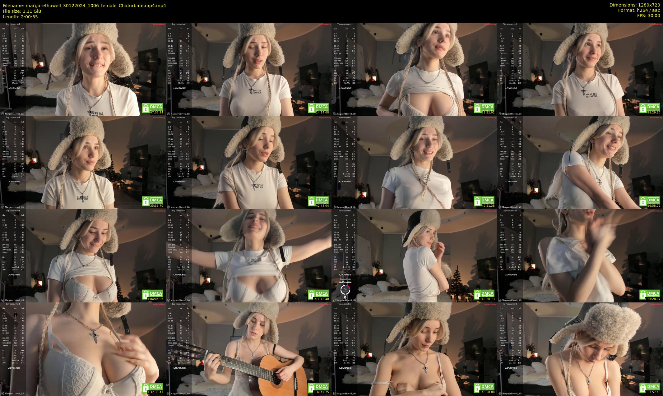 margarethowell — 121 minute Chaturbate female cam show recording, 720p, Dec 30, 2024