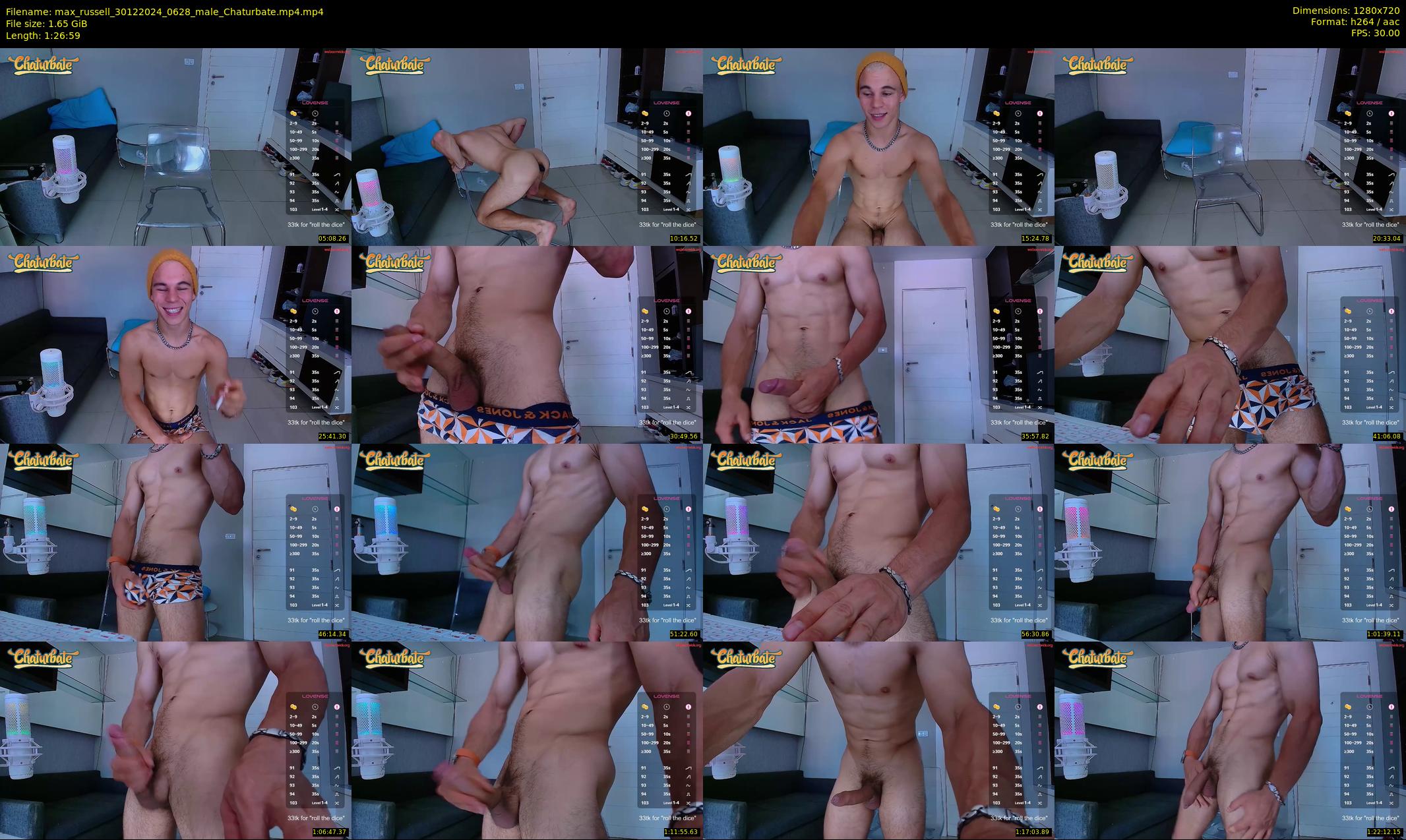 max_russell — 87 minute Chaturbate male cam show recording, 720p, Dec 30, 2024