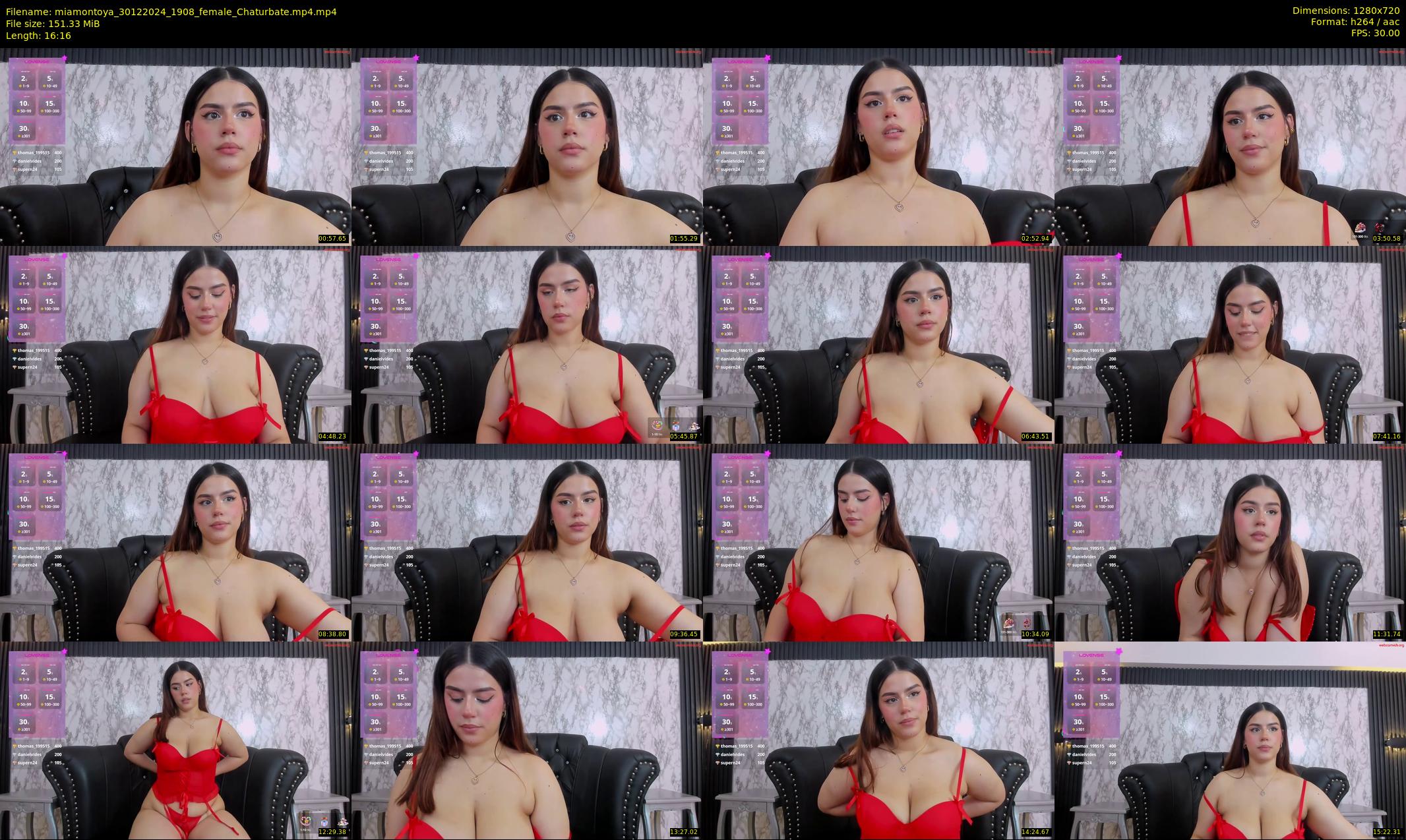 miamontoya — 17 minute Chaturbate female cam show recording, 720p, Dec 30, 2024