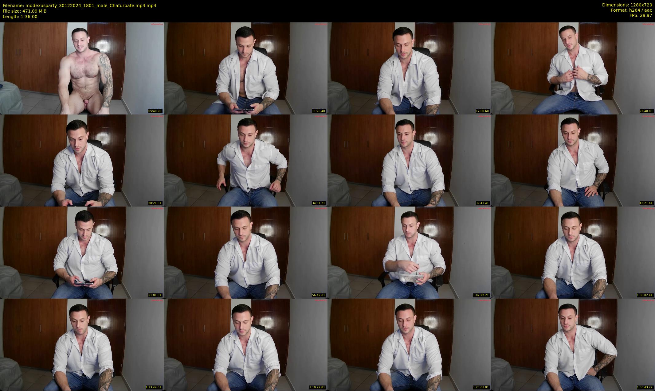 modexusparty — 96 minute Chaturbate male cam show recording, 720p, Dec 30, 2024