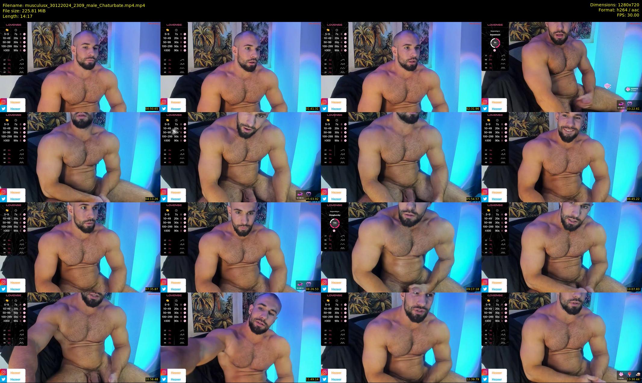 musculusx — 15 minute Chaturbate male cam show recording, 720p, Dec 30, 2024