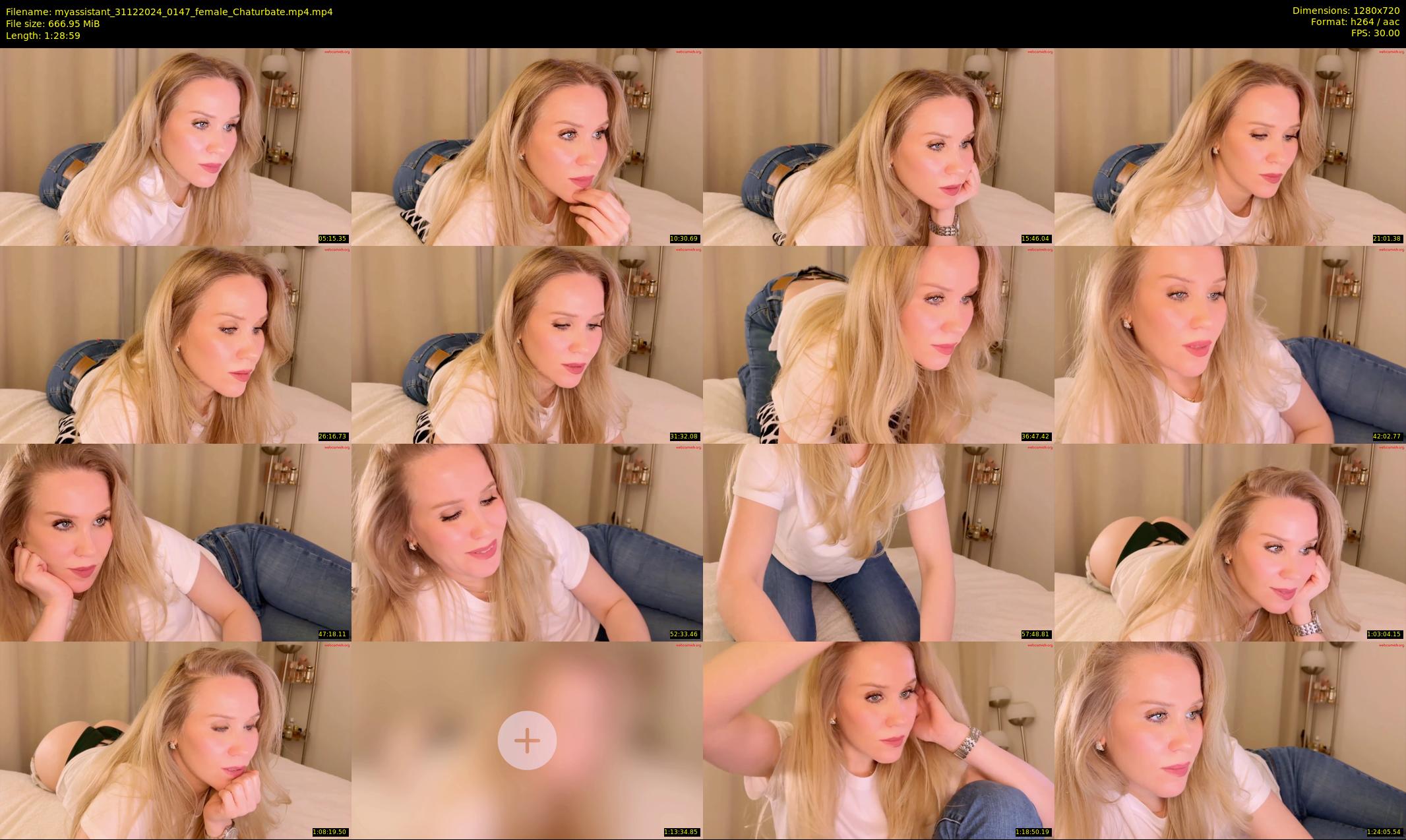 myassistant — 89 minute Chaturbate female cam show recording, 720p, Dec 31, 2024