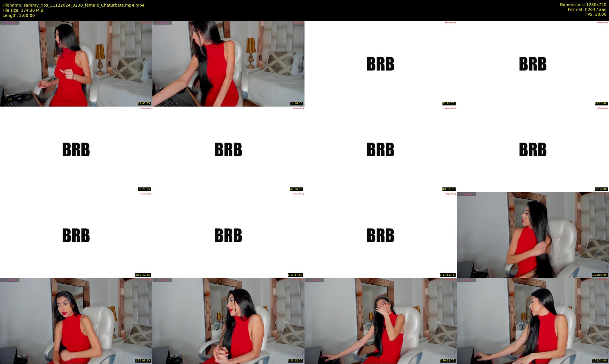 sammy_rios — 120 minute Chaturbate female cam show recording, 720p, Dec 31, 2024