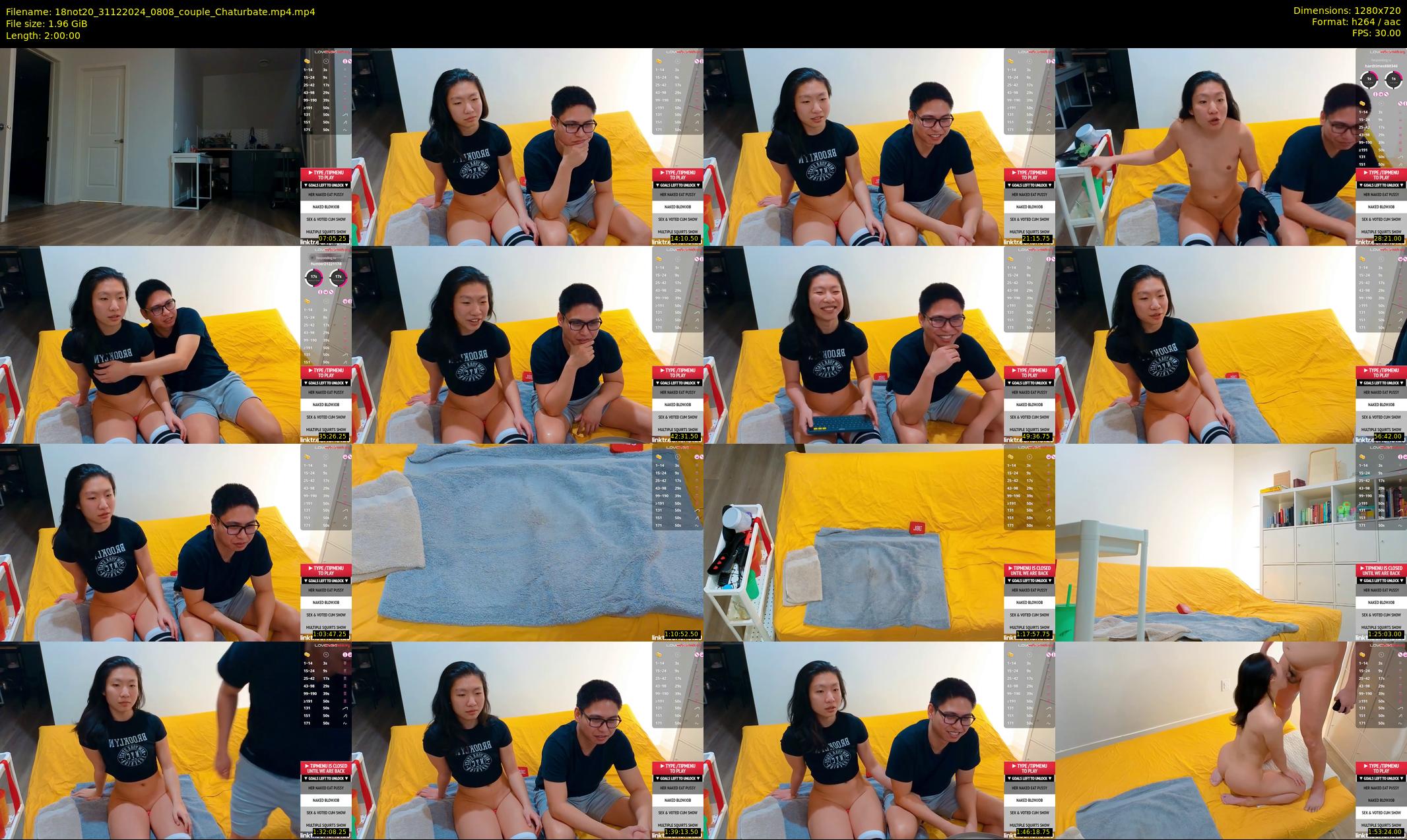 18not20 — 120 minute Chaturbate couple cam show recording, 720p, Dec 31, 2024