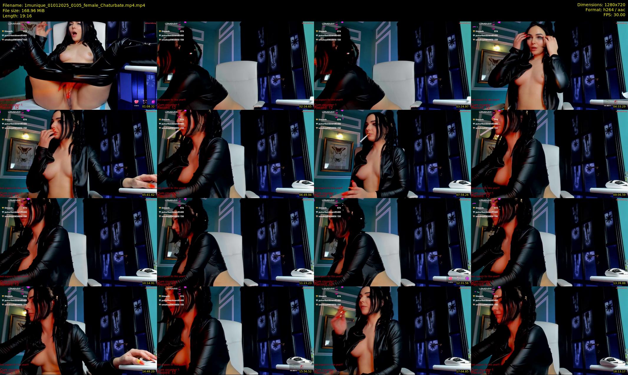 1munique — 20 minute Chaturbate female cam show recording, 720p, Jan 1, 2025