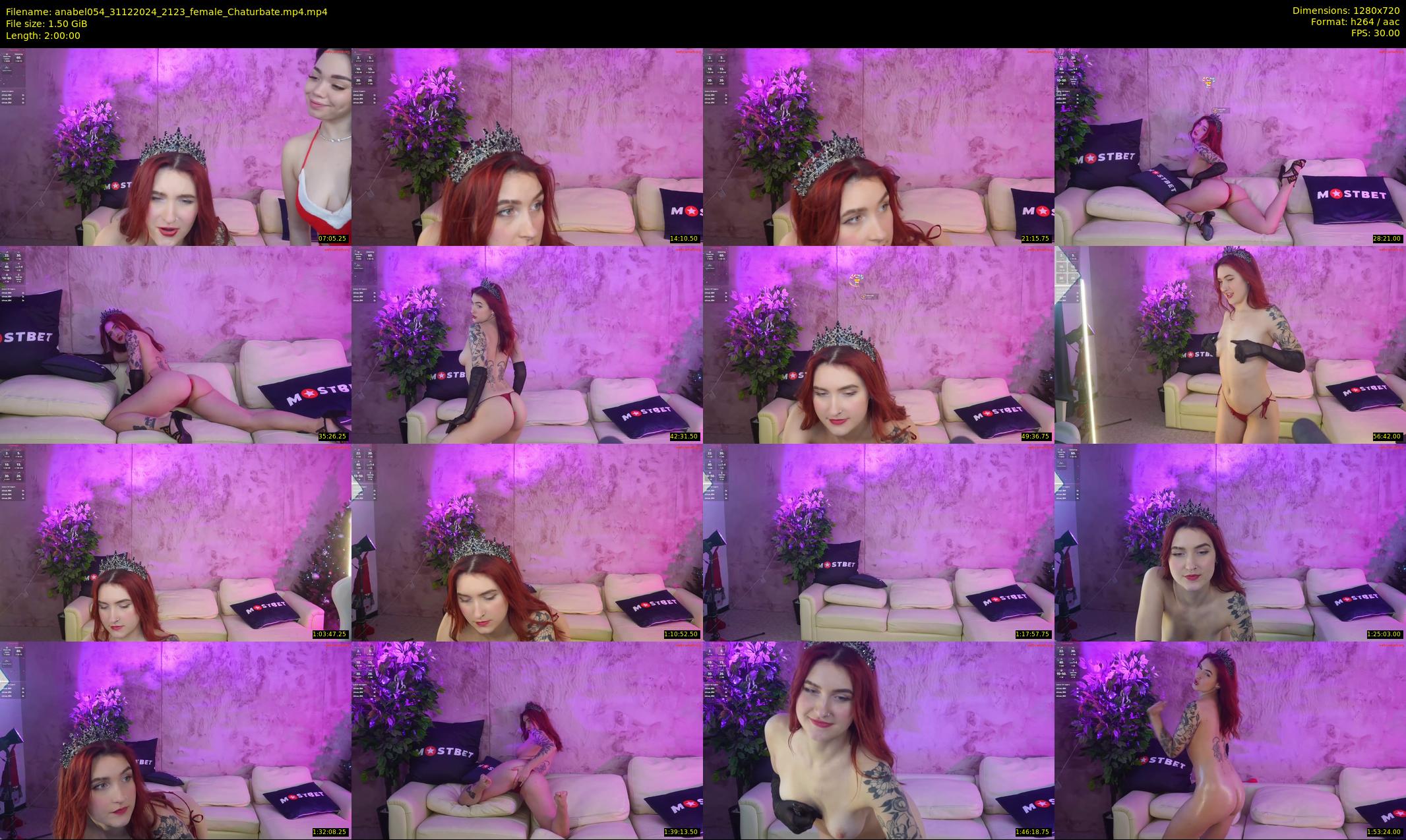 anabel054 — 120 minute Chaturbate female cam show recording, 720p, Dec 31, 2024