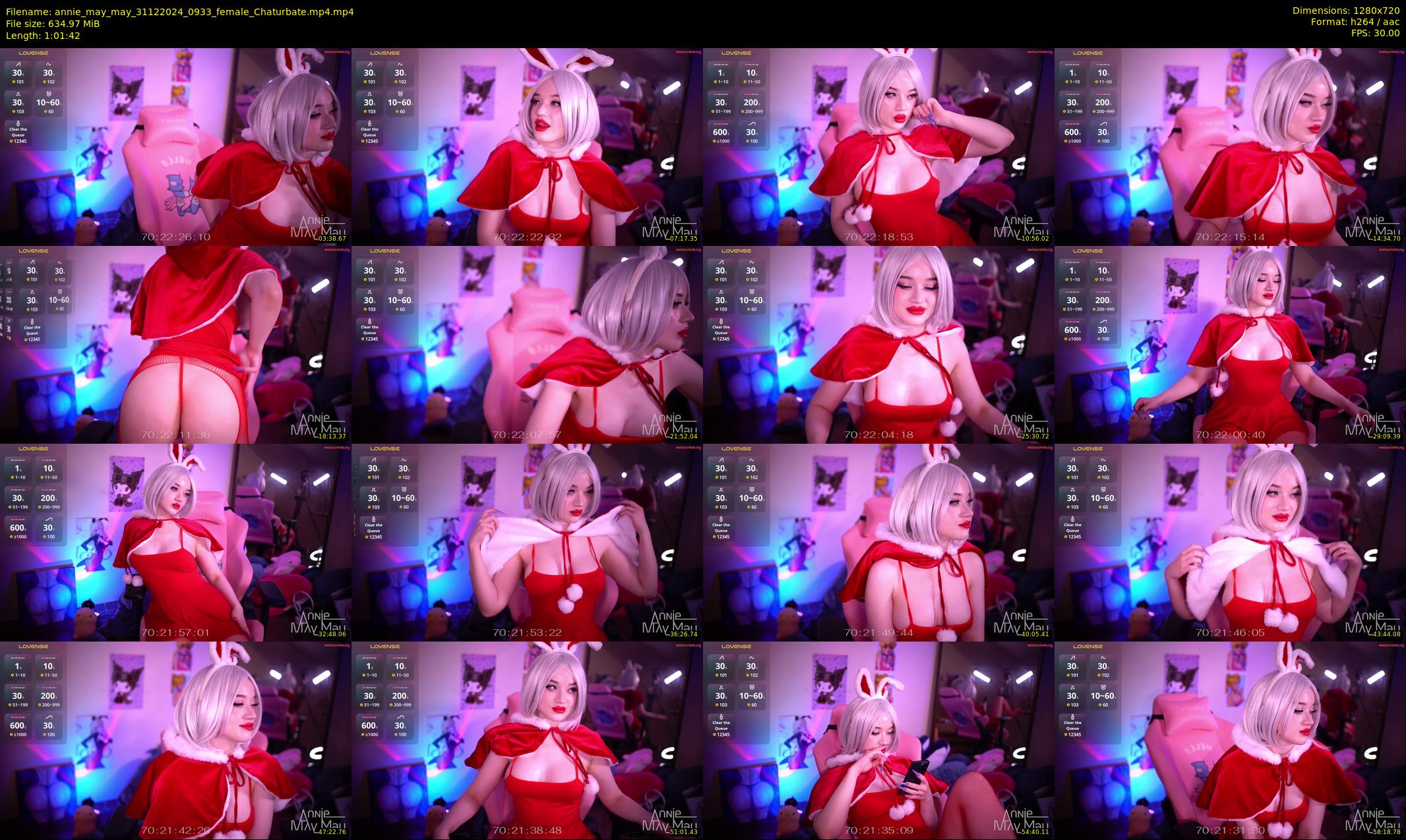 annie_may_may — 62 minute Chaturbate female cam show recording, 720p, Dec 31, 2024