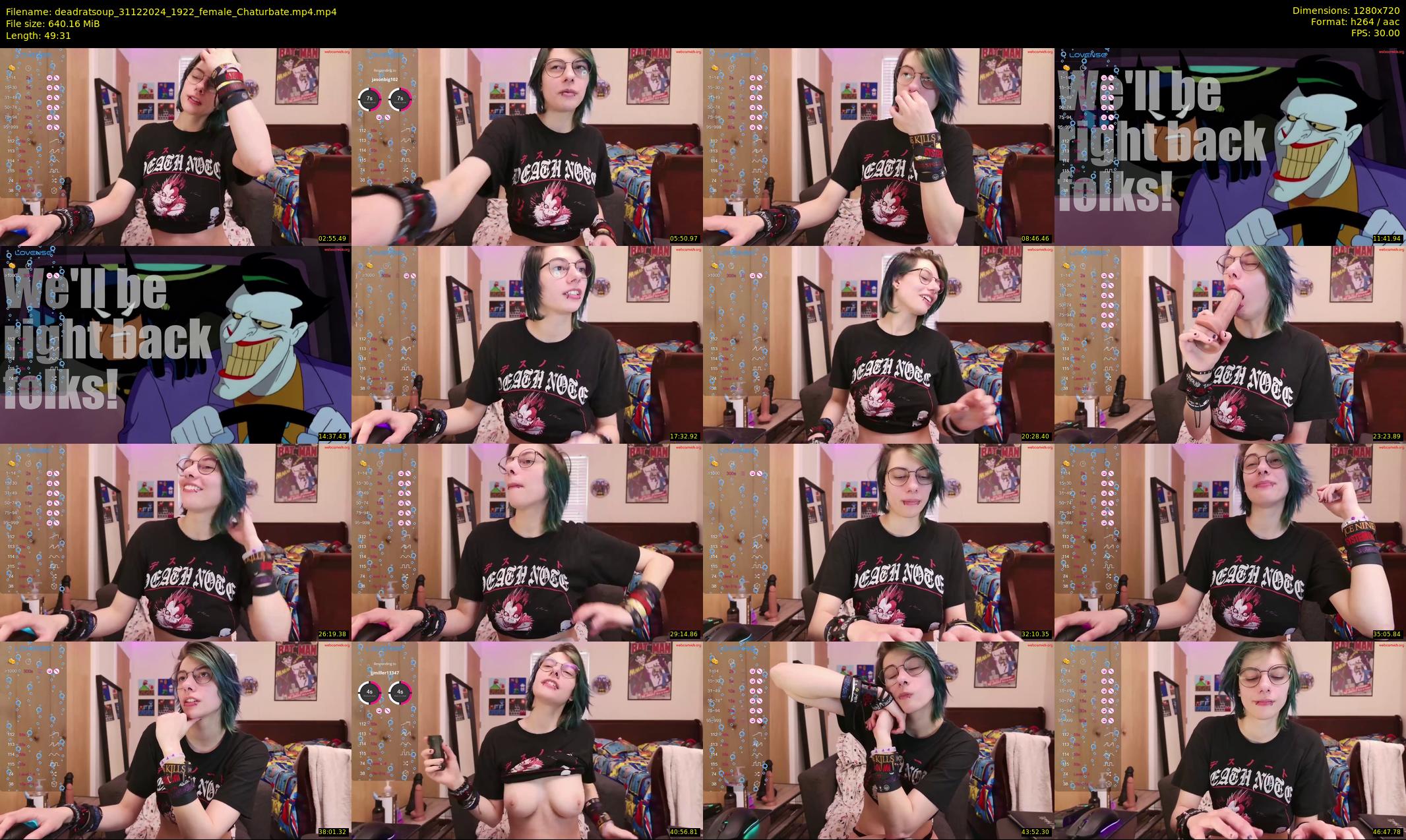 deadratsoup — 50 minute Chaturbate female cam show recording, 720p, Dec 31, 2024