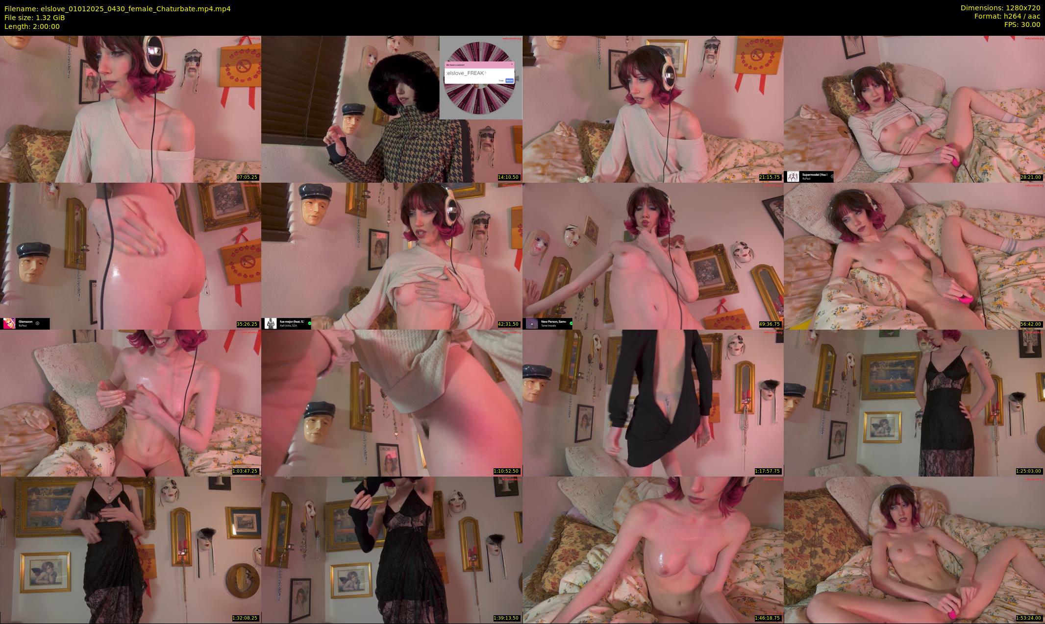 elslove — 120 minute Chaturbate female cam show recording, 720p, Jan 1, 2025