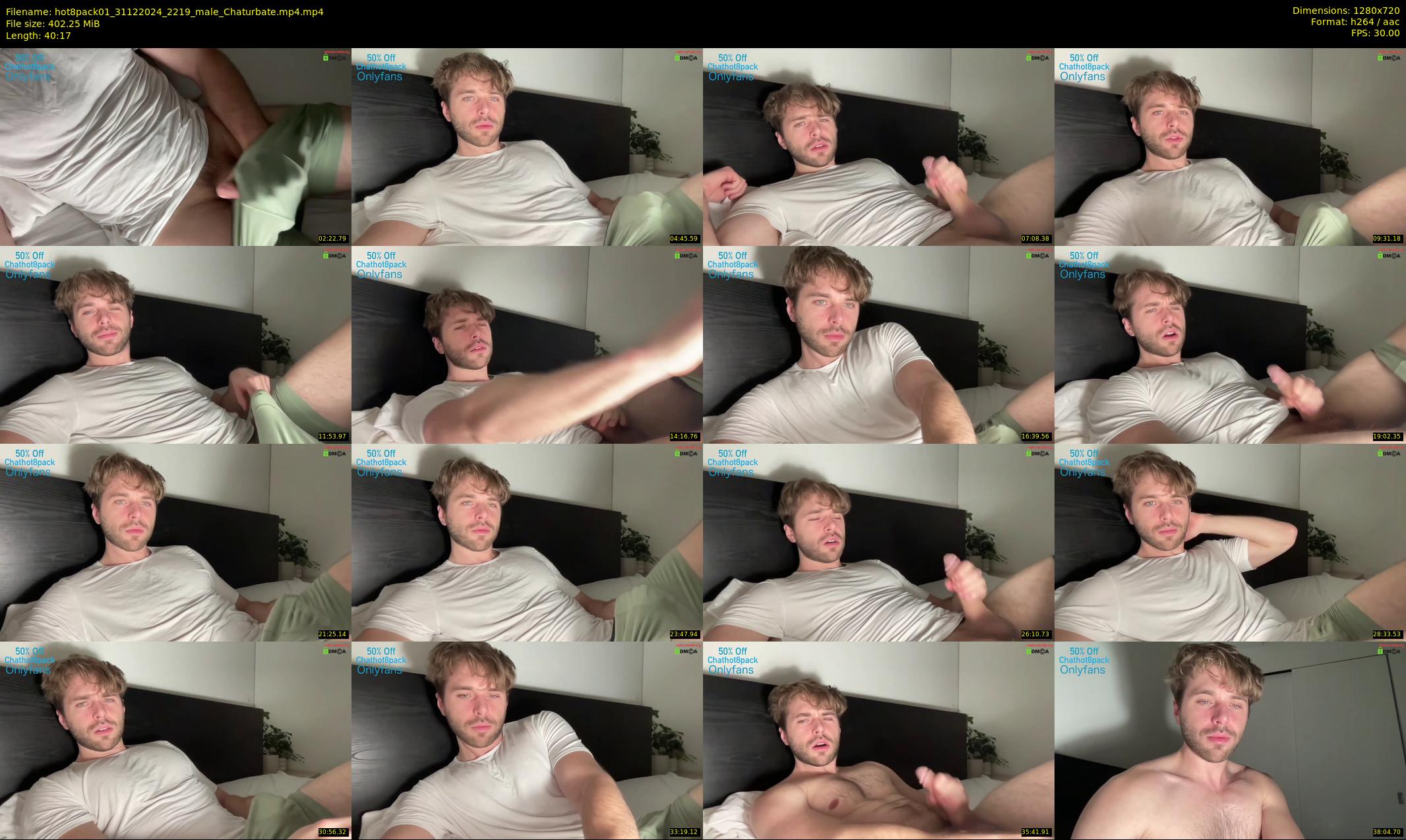 hot8pack01 — 41 minute Chaturbate male cam show recording, 720p, Dec 31, 2024