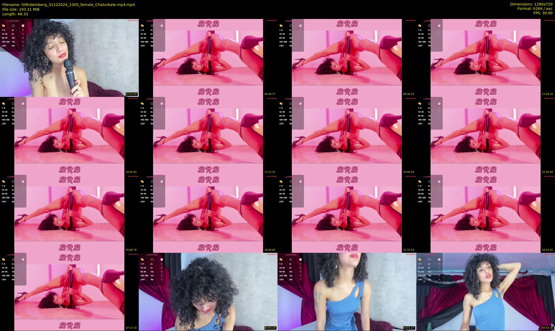 lilithsteinberg — 49 minute Chaturbate female cam show recording, 720p, Dec 31, 2024
