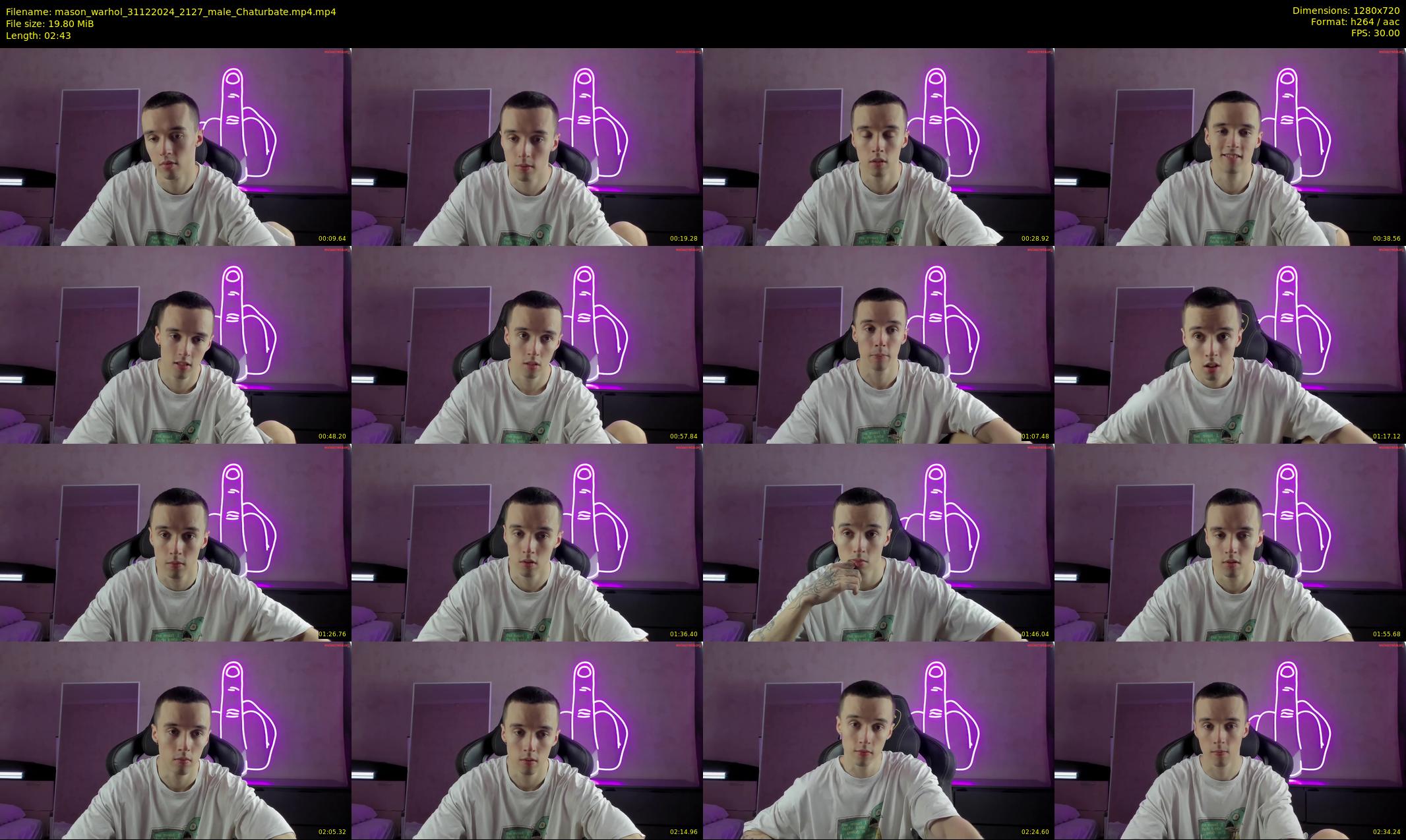 mason_warhol — 3 minute Chaturbate male cam show recording, 720p, Dec 31, 2024