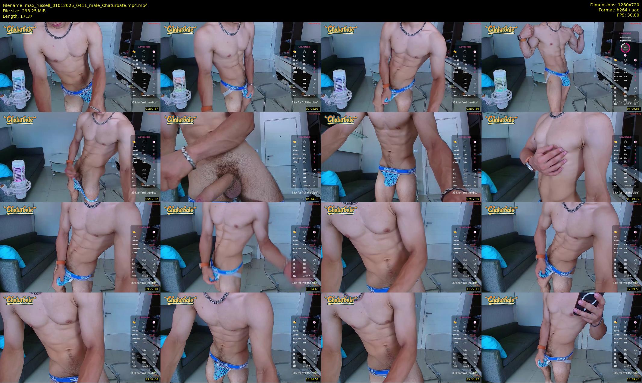 max_russell — 18 minute Chaturbate male cam show recording, 720p, Jan 1, 2025
