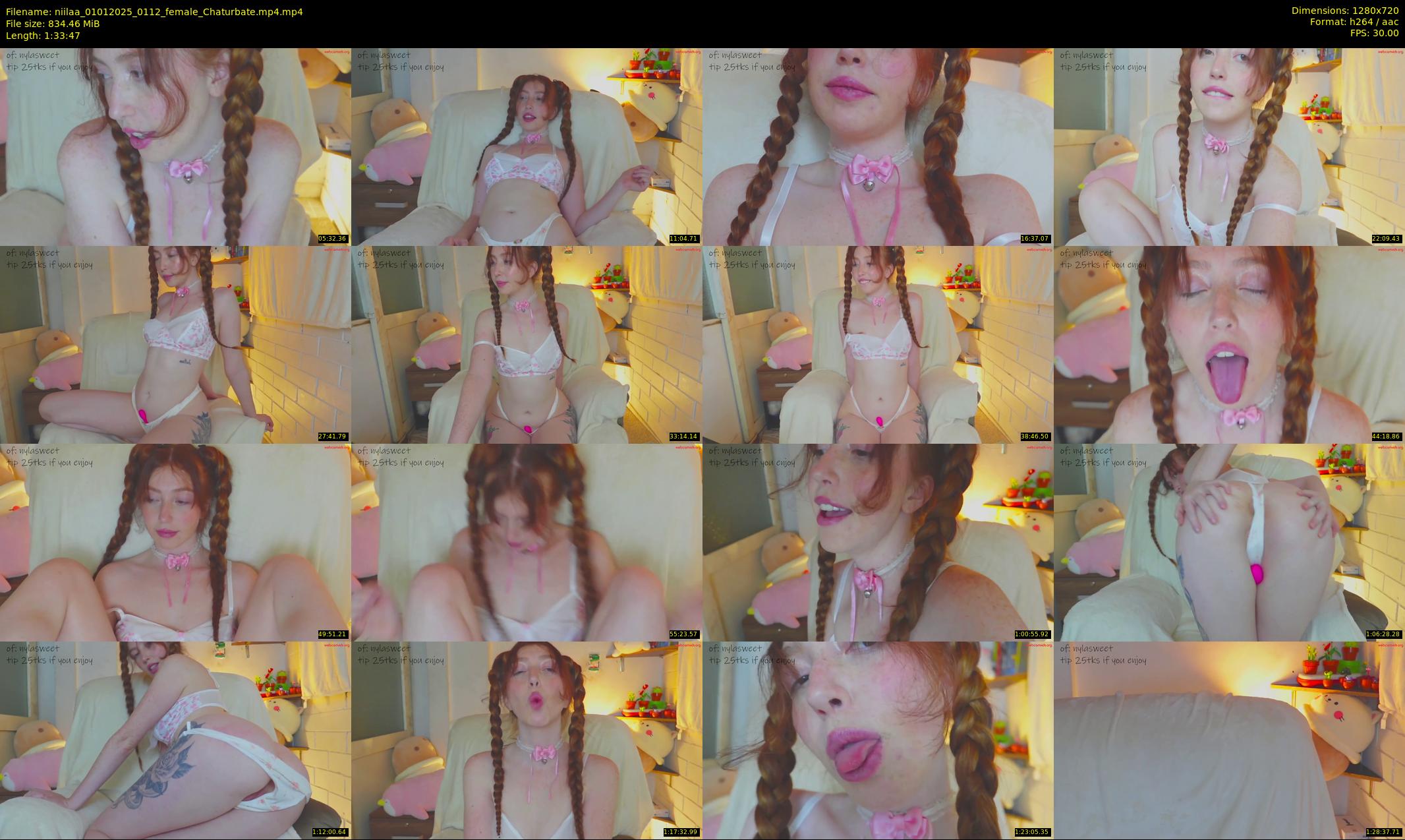 niilaa — 94 minute Chaturbate female cam show recording, 720p, Jan 1, 2025