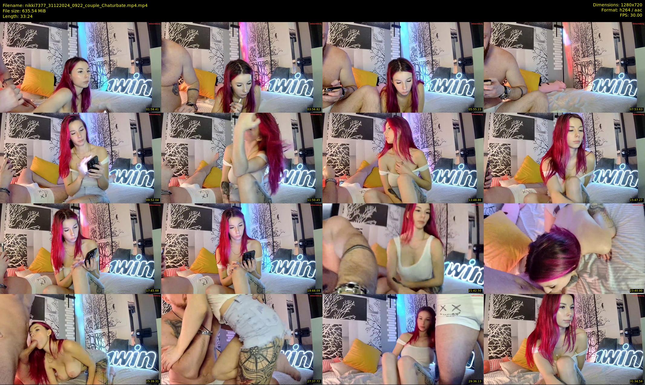 nikki7377 — 34 minute Chaturbate couple cam show recording, 720p, Dec 31, 2024