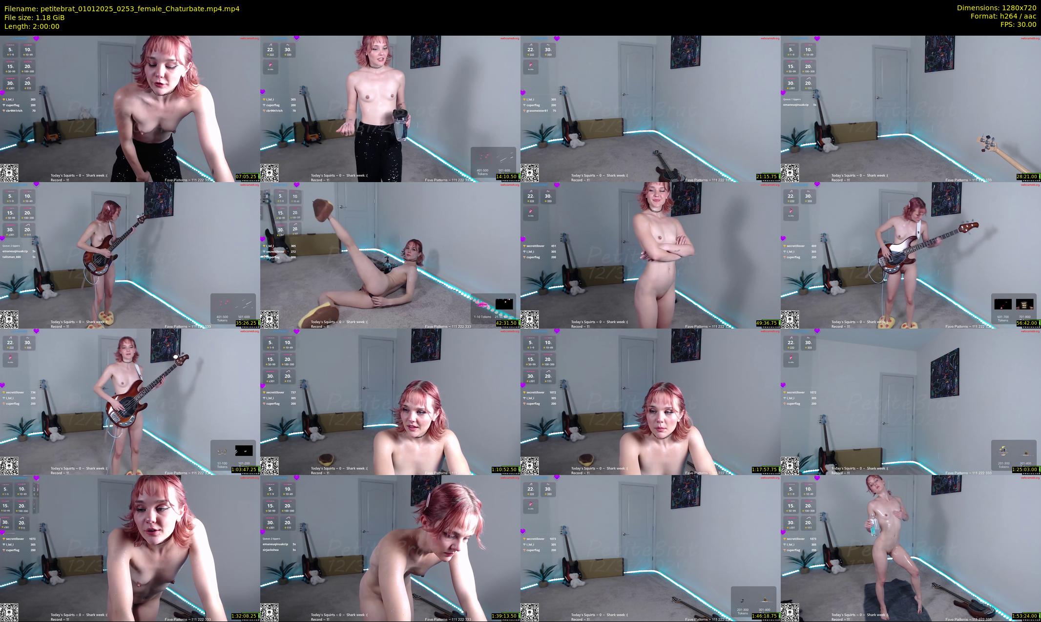 petitebrat — 120 minute Chaturbate female cam show recording, 720p, Jan 1, 2025