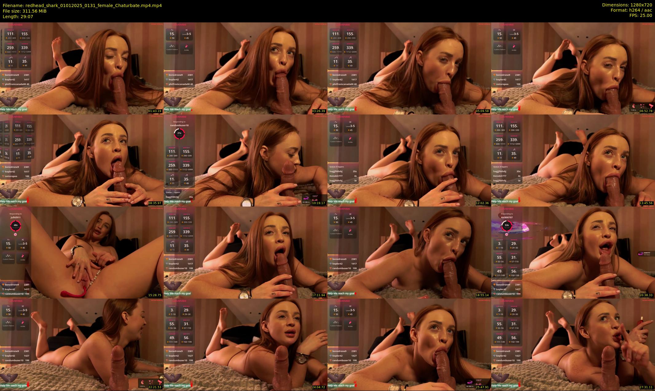 redhead_shark — 30 minute Chaturbate female cam show recording, 720p, Jan 1, 2025