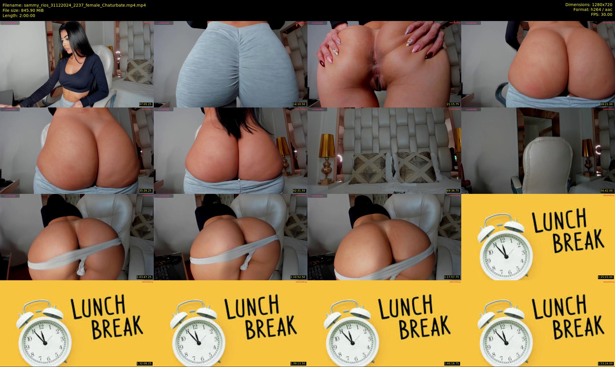 sammy_rios — 120 minute Chaturbate female cam show recording, 720p, Dec 31, 2024