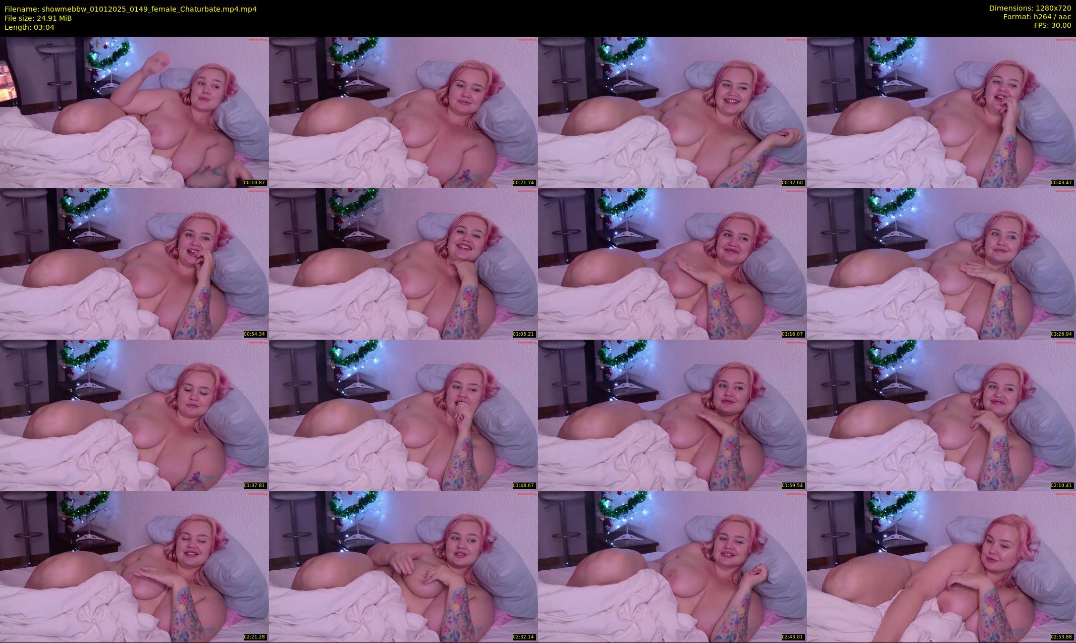 showmebbw — 4 minute Chaturbate female cam show recording, 720p, Jan 1, 2025