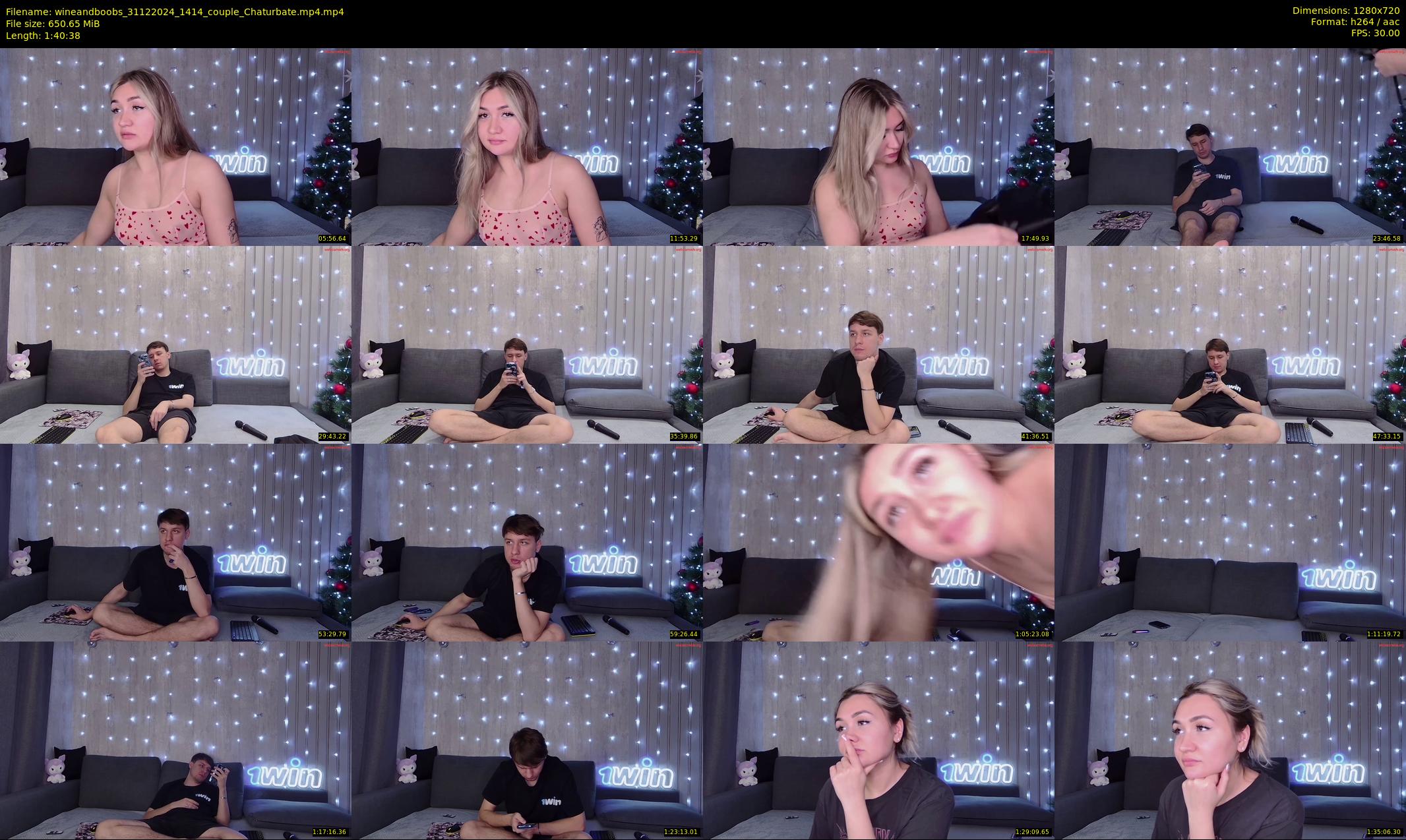 wineandboobs — 101 minute Chaturbate couple cam show recording, 720p, Dec 31, 2024