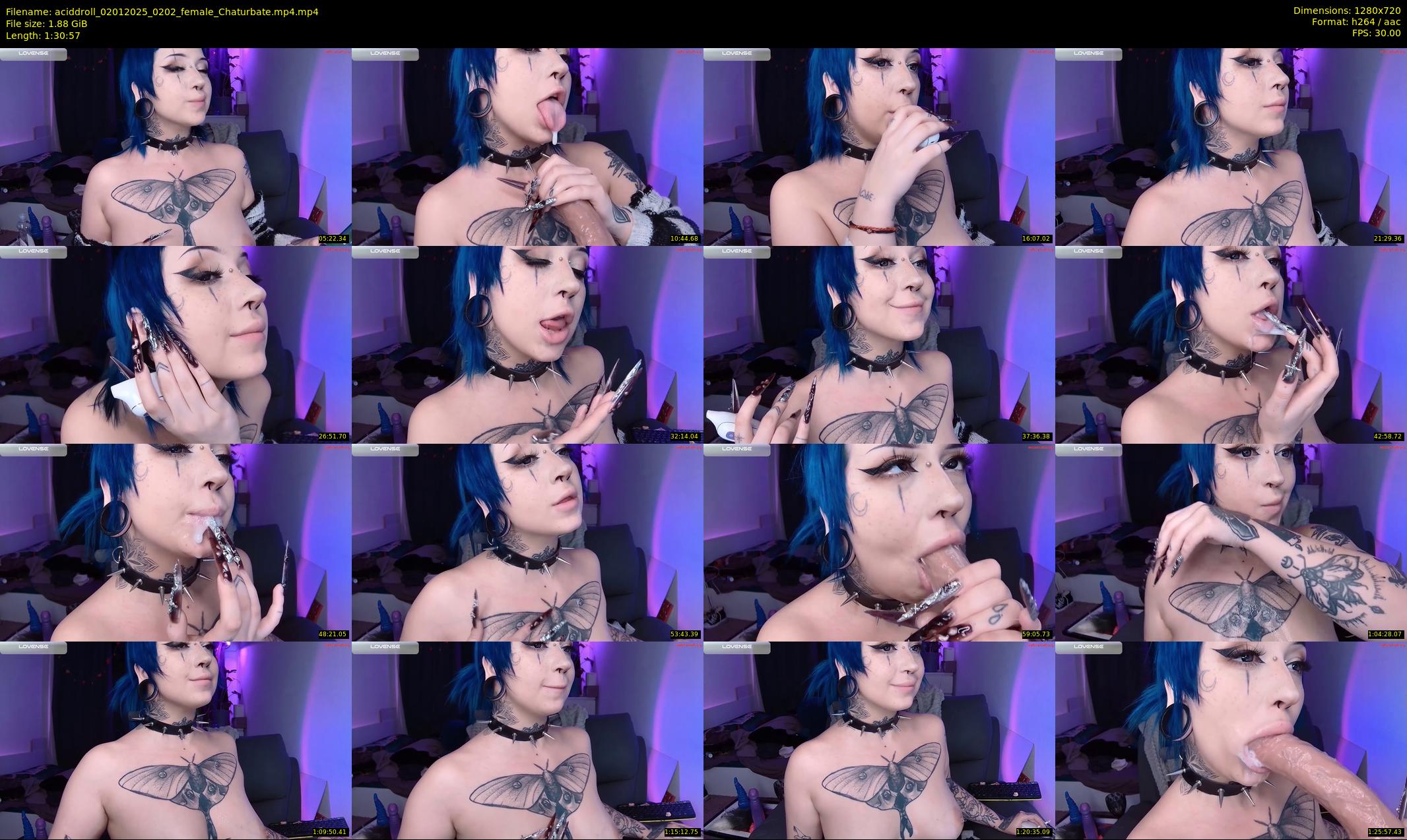 aciddroll — 91 minute Chaturbate female cam show recording, 720p, Jan 2, 2025