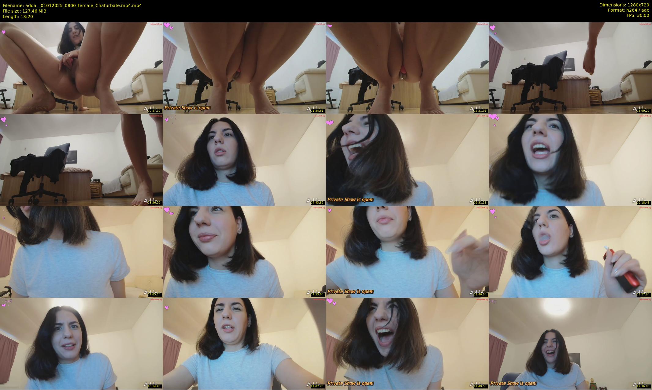 adda_ — 14 minute Chaturbate female cam show recording, 720p, Jan 1, 2025