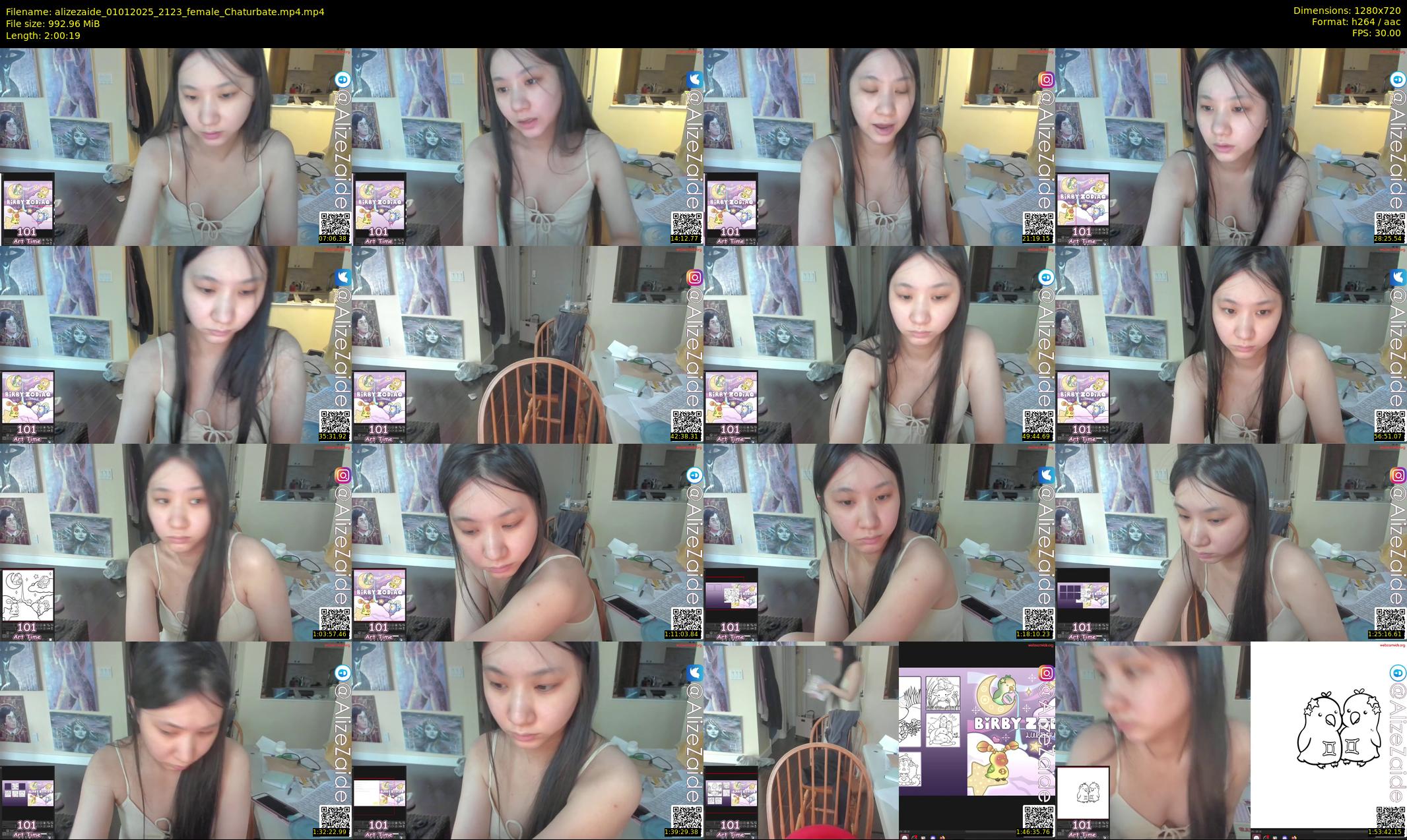 alizezaide — 121 minute Chaturbate female cam show recording, 720p, Jan 1, 2025