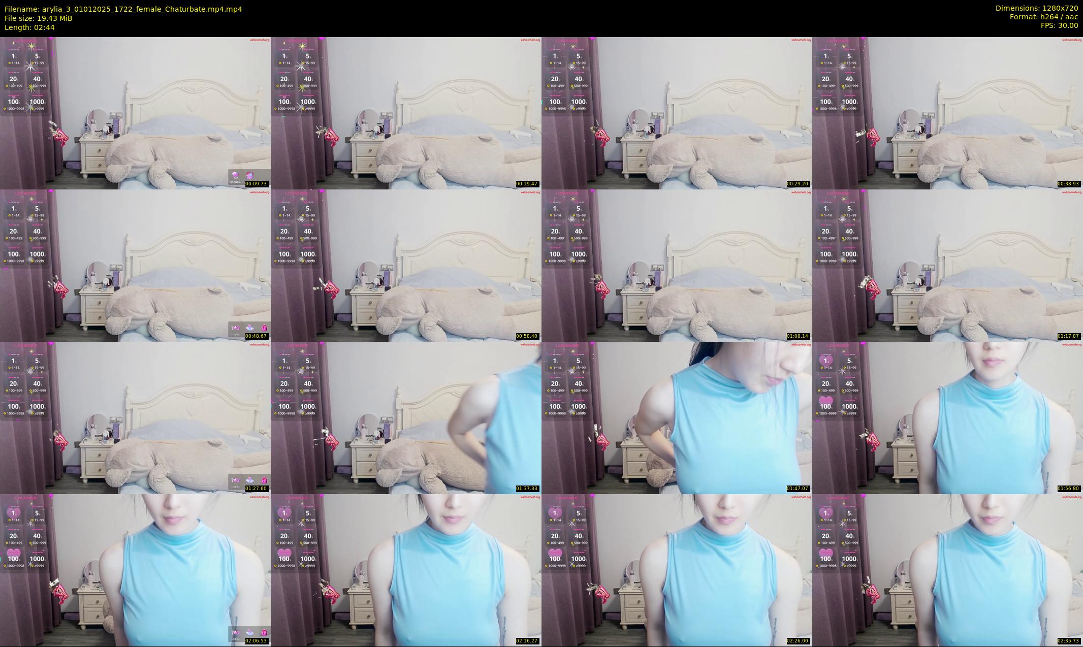 arylia_3 — 3 minute Chaturbate female cam show recording, 720p, Jan 1, 2025